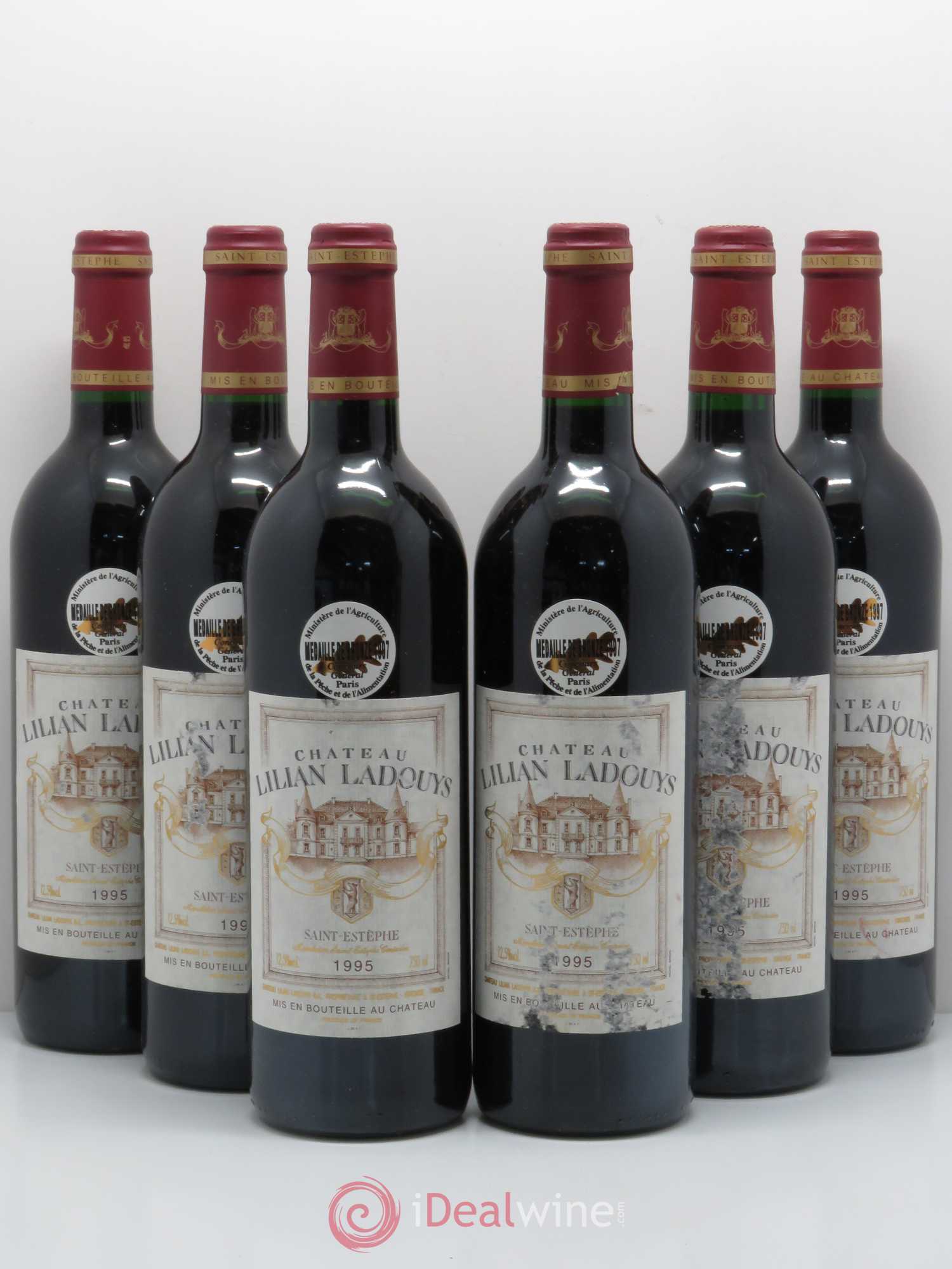 Château Lilian Ladouys Cru Bourgeois 1995 - Lot de 6 bouteilles - 0