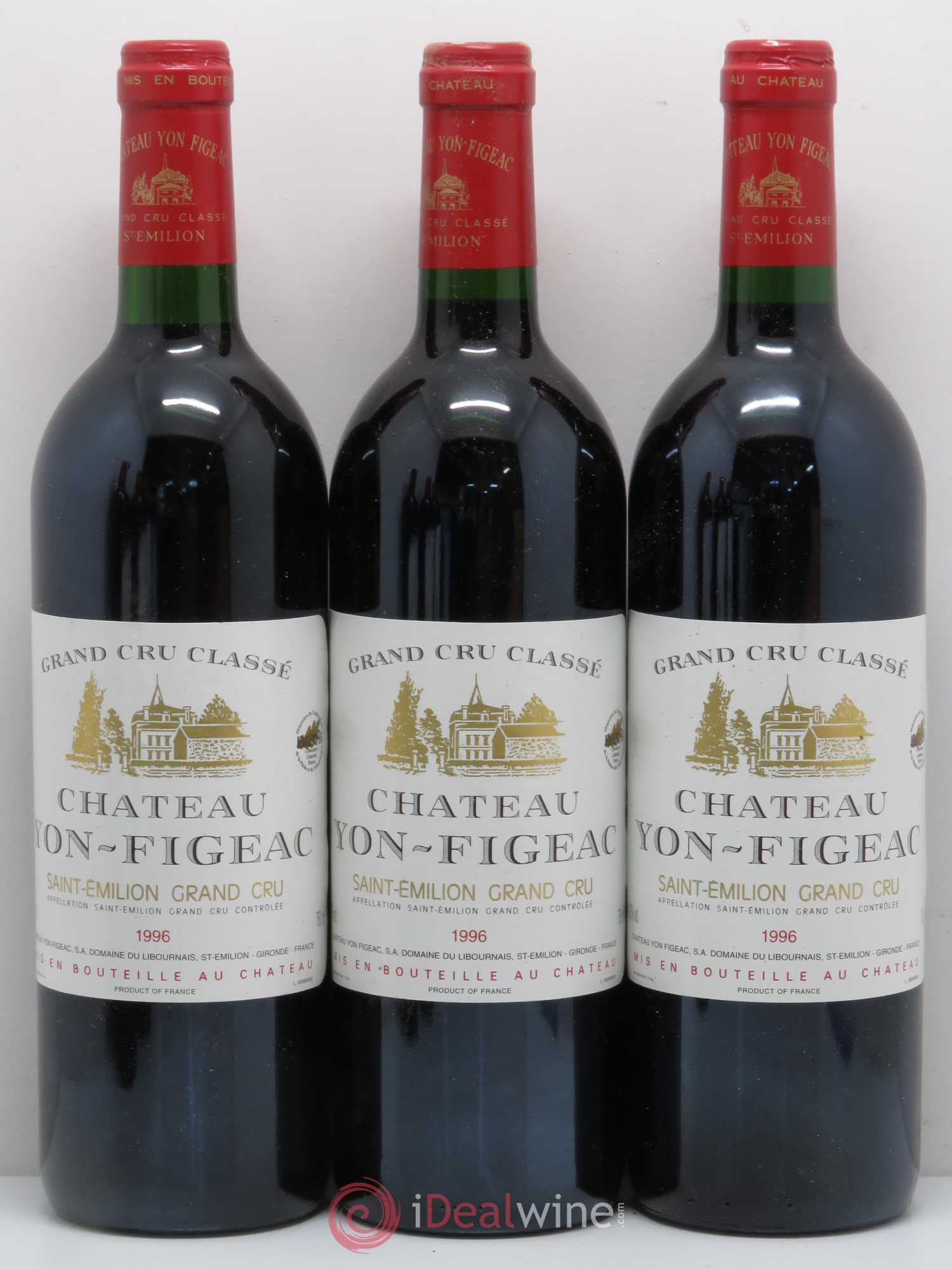 Château Yon Figeac Grand Cru Classé 1996 - Lot de 6 bouteilles - 1