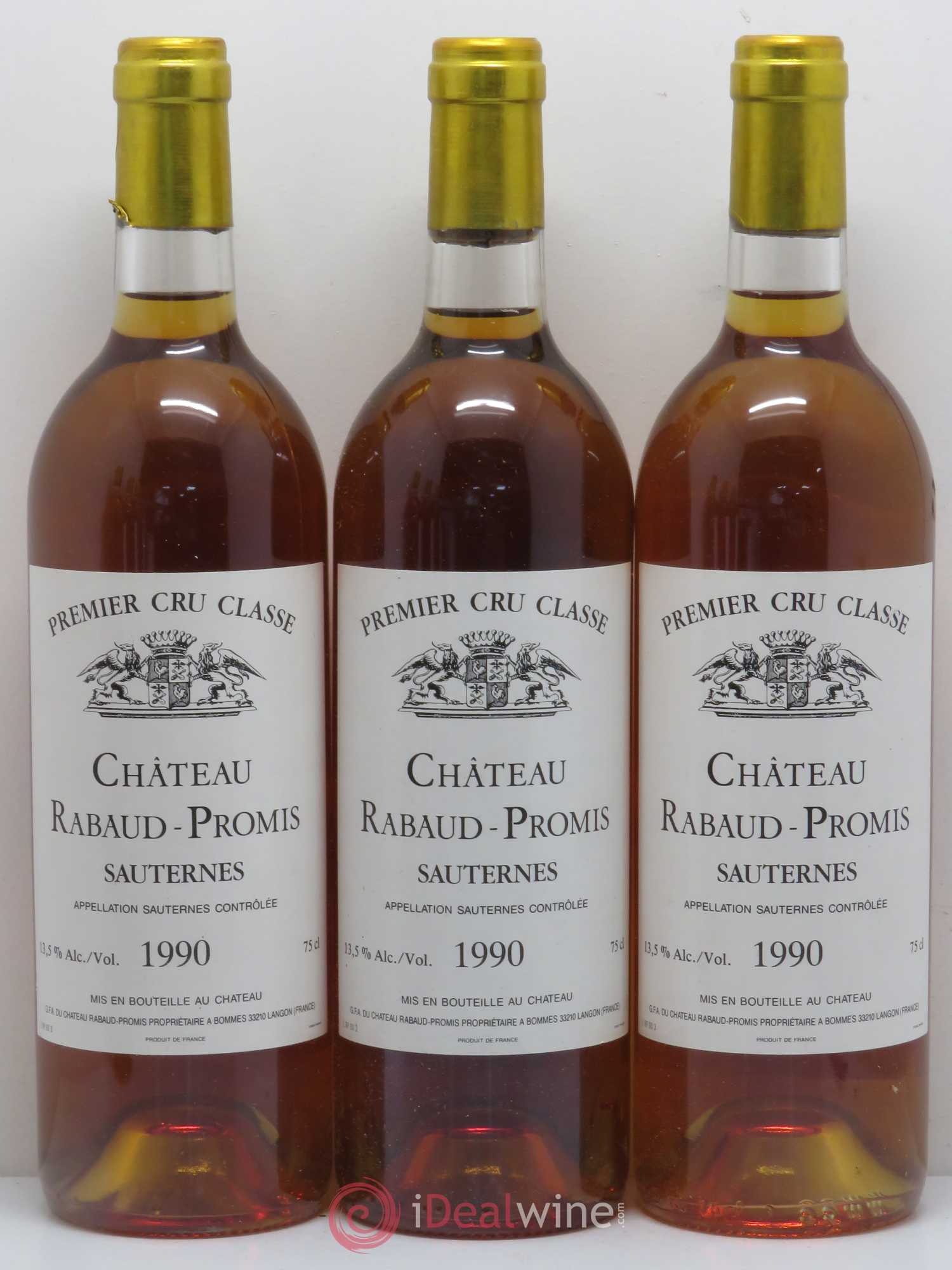 Château Rabaud Promis 1er Grand Cru Classé 1990 - Lotto di 6 bottiglie - 2