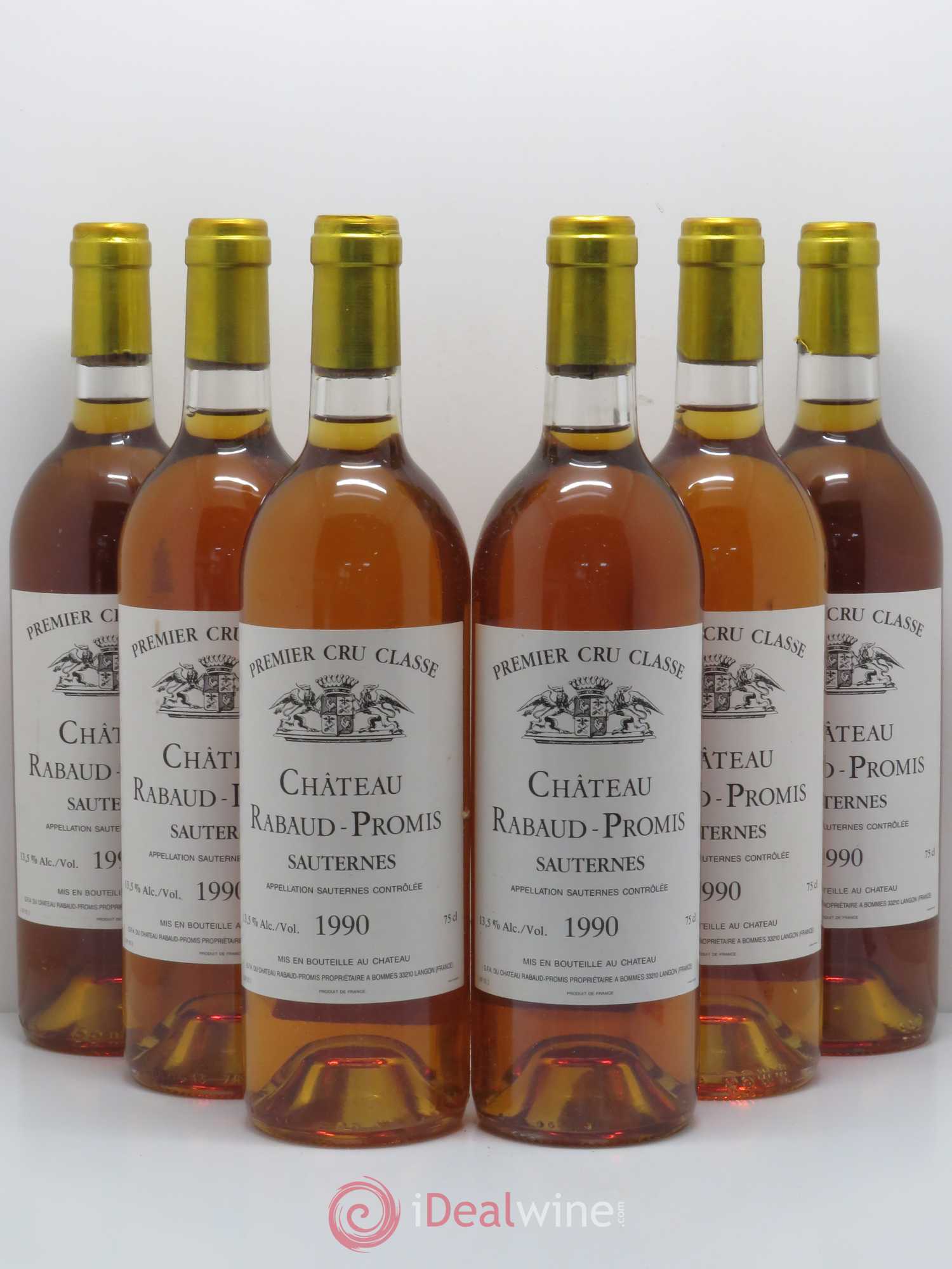 Château Rabaud Promis 1er Grand Cru Classé 1990 - Lotto di 6 bottiglie - 0