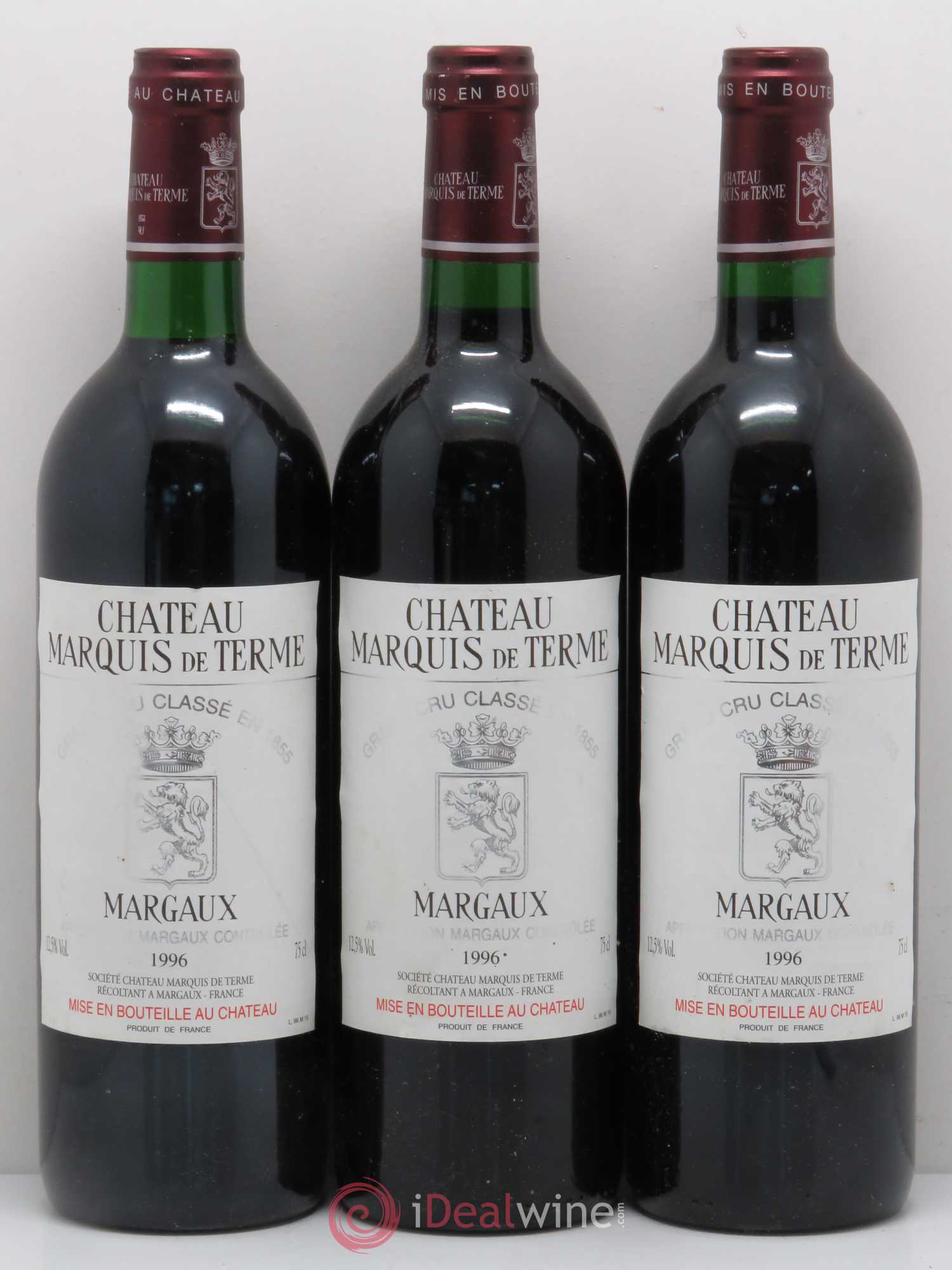 Château Marquis de Terme 4ème Grand Cru Classé 1996 - Lot de 6 bouteilles - 2