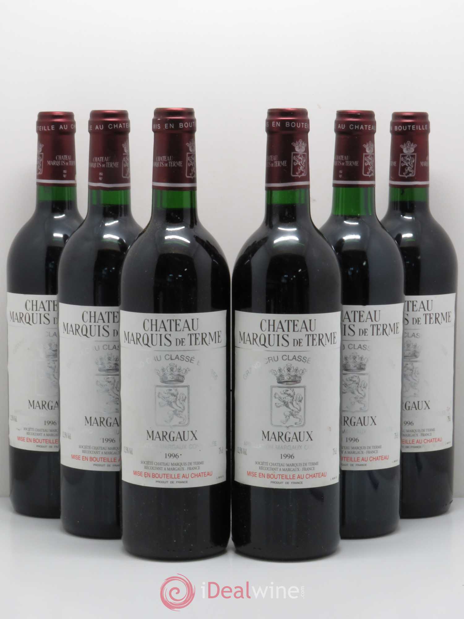 Château Marquis de Terme 4ème Grand Cru Classé 1996 - Lot de 6 bouteilles - 0
