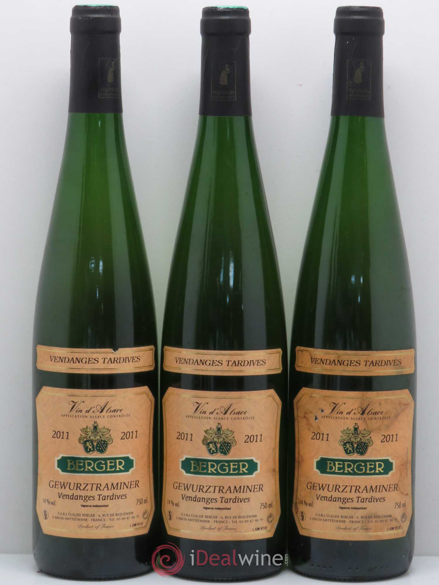 Gewurztraminer Vendanges Tardives Vendanges Tardives Claude Berger 2011 - Lotto di 6 bottiglie - 1