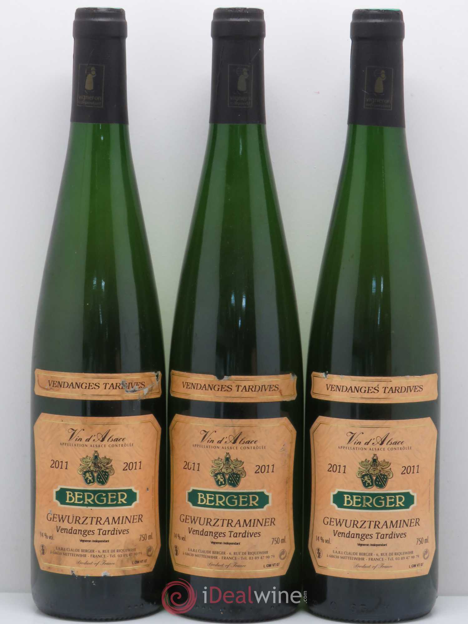 Gewurztraminer Vendanges Tardives Vendanges Tardives Claude Berger 2011 - Lotto di 6 bottiglie - 2