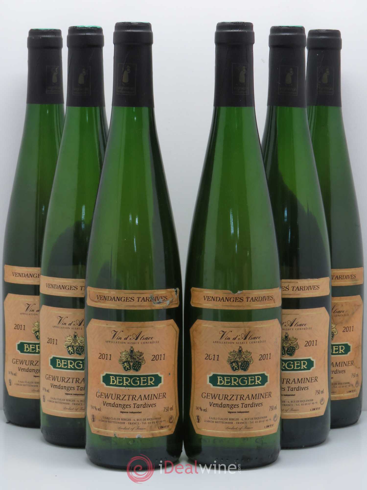 Gewurztraminer Vendanges Tardives Vendanges Tardives Claude Berger 2011 - Lotto di 6 bottiglie - 0