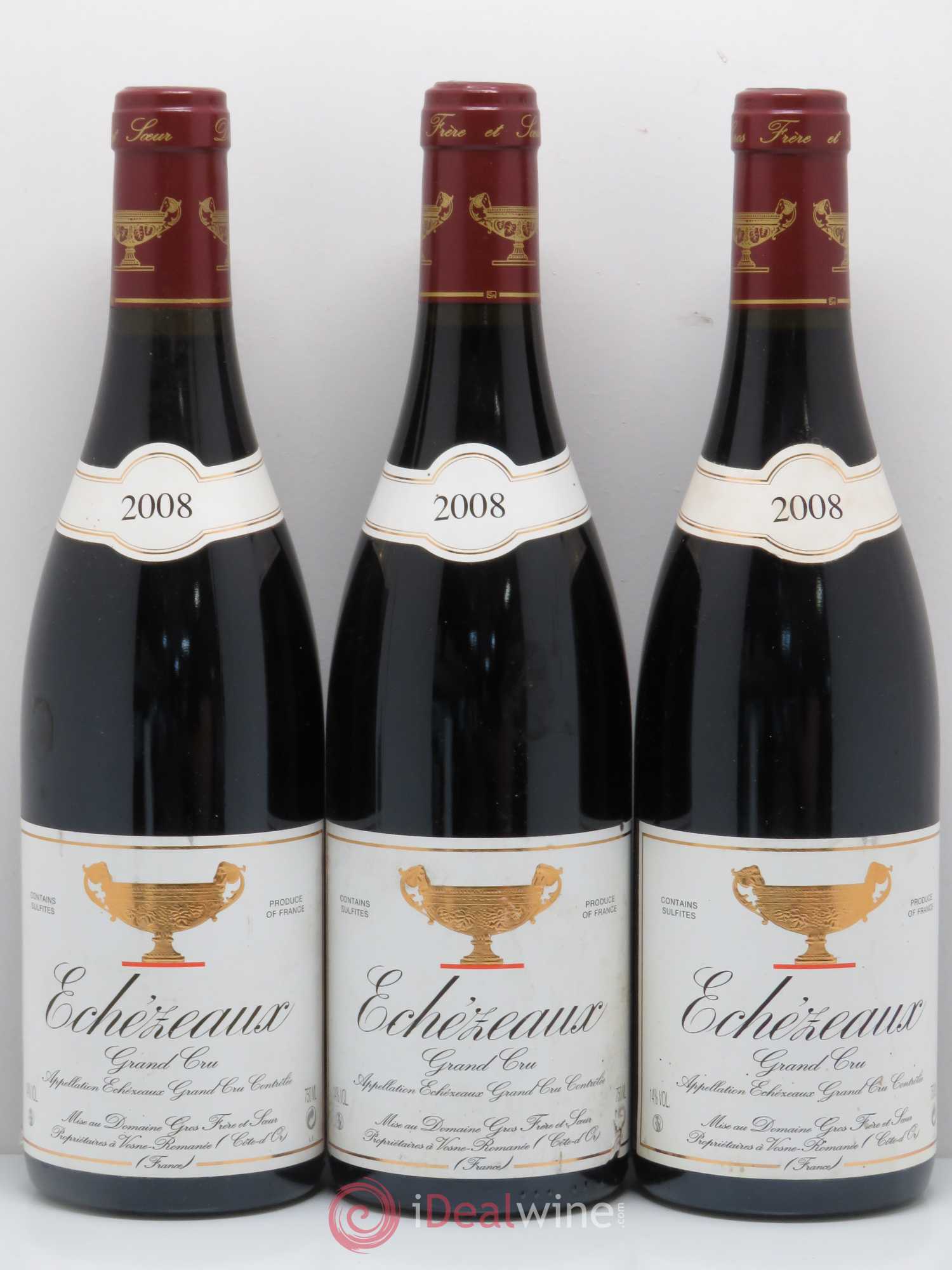 Echezeaux Grand Cru Gros Frère & Soeur 2008 - Lot de 3 bouteilles - 0