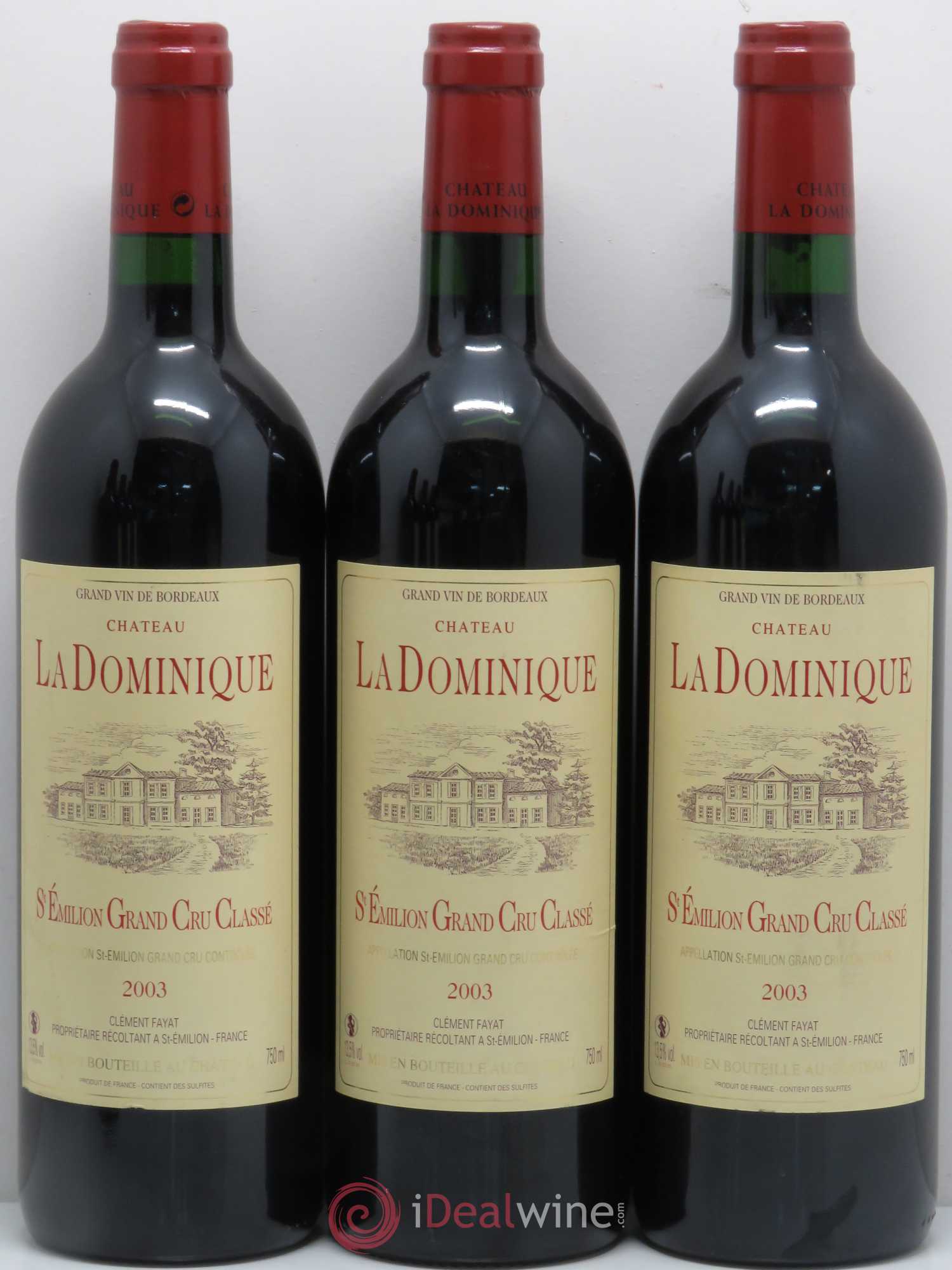 Château la Dominique Grand Cru Classé 2003 - Lot de 6 bouteilles - 1
