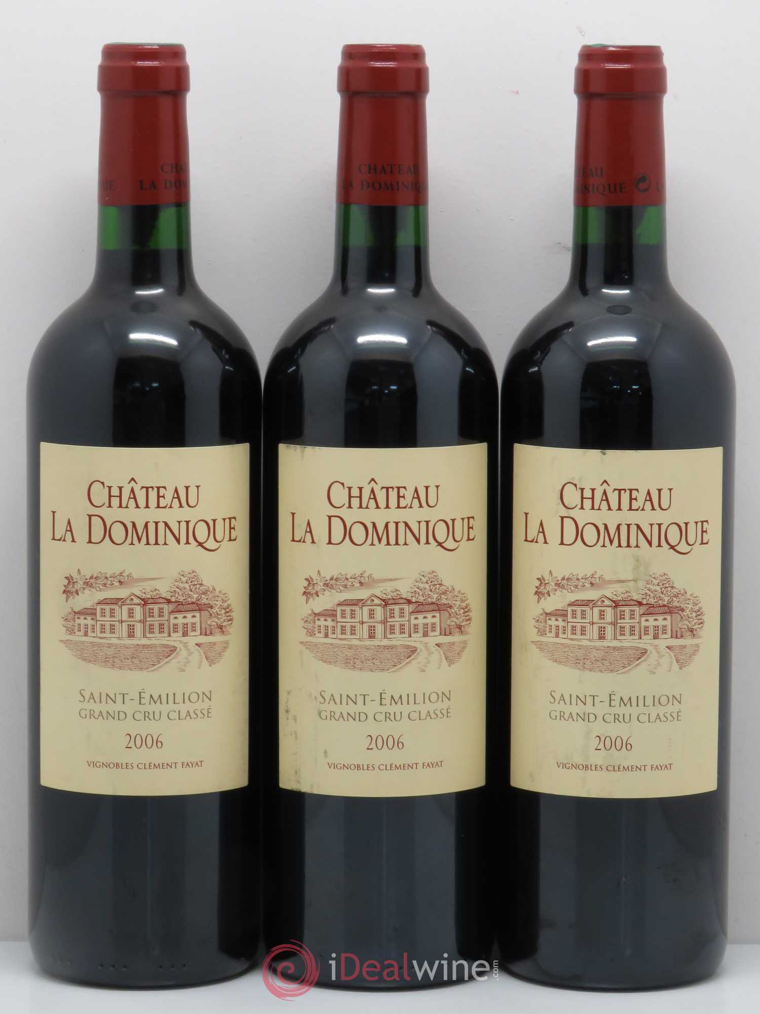 Château la Dominique Grand Cru Classé 2006 - Lot de 3 bouteilles - 0
