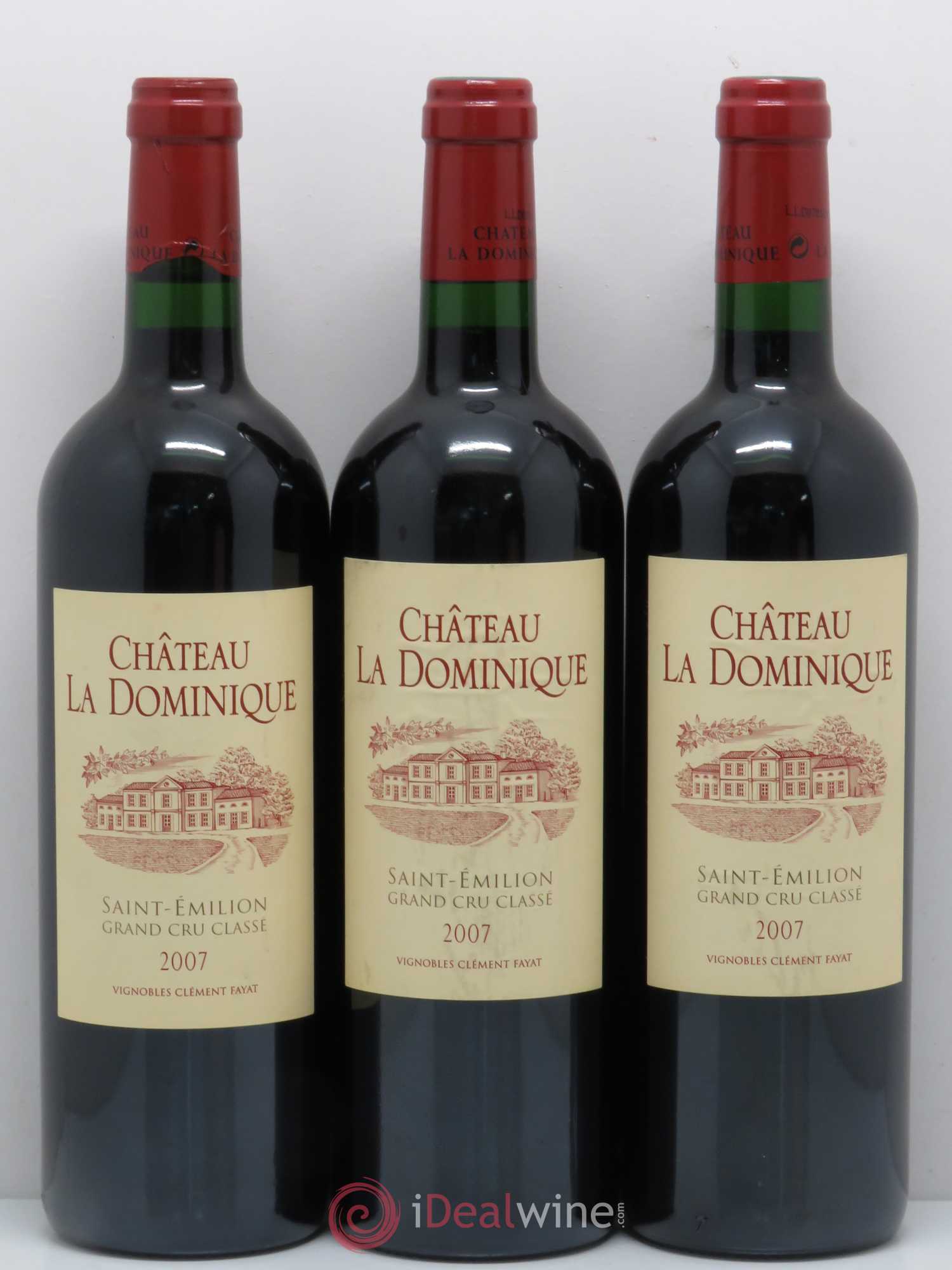 Château la Dominique Grand Cru Classé 2007 - Lot de 3 bouteilles - 0