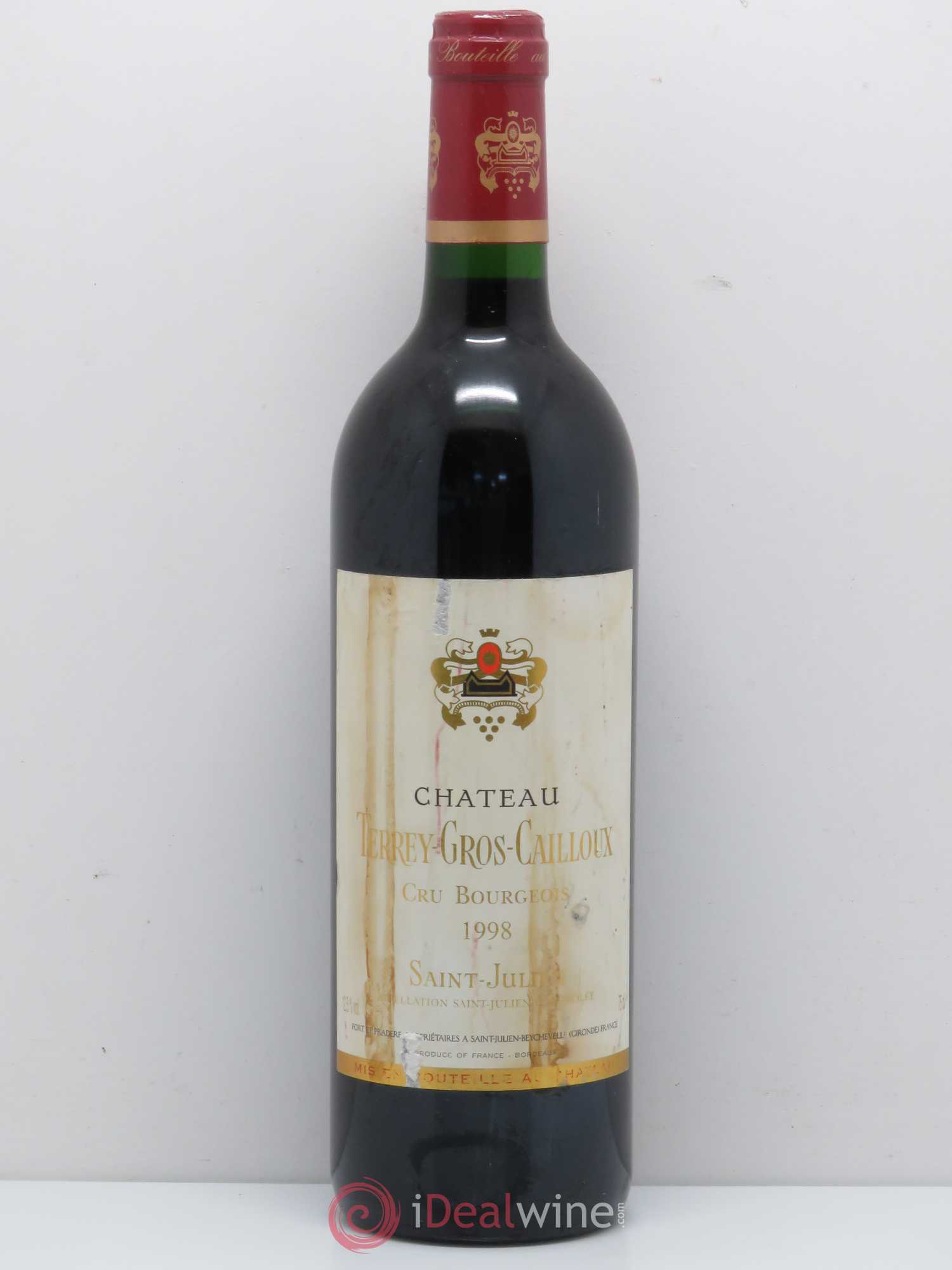 Château Terrey Gros Cailloux Cru Bourgeois 1998 - Lot de 1 bouteille - 0