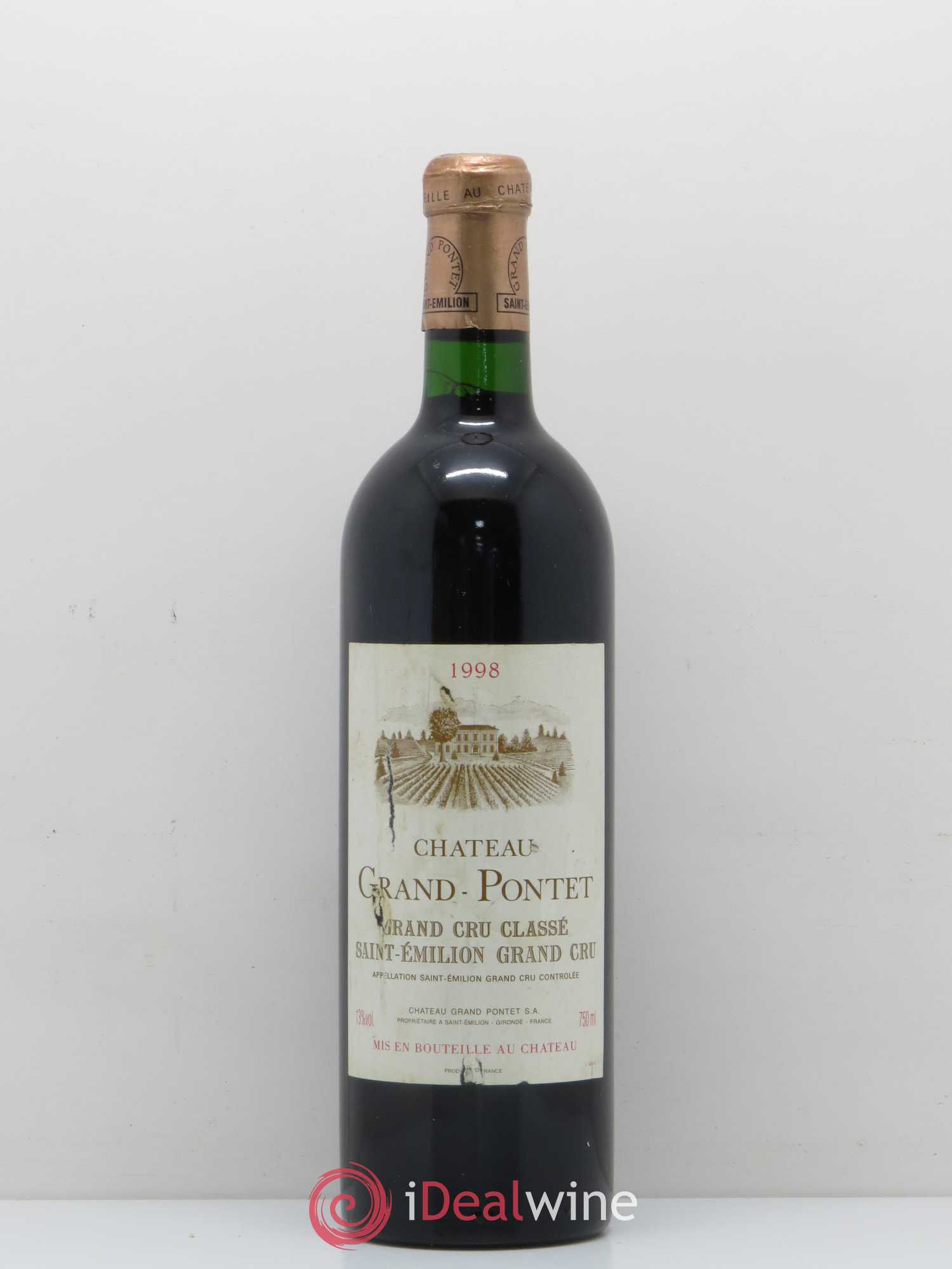 Château Grand Pontet Grand Cru Classé 1998 - Lot de 1 bouteille - 0
