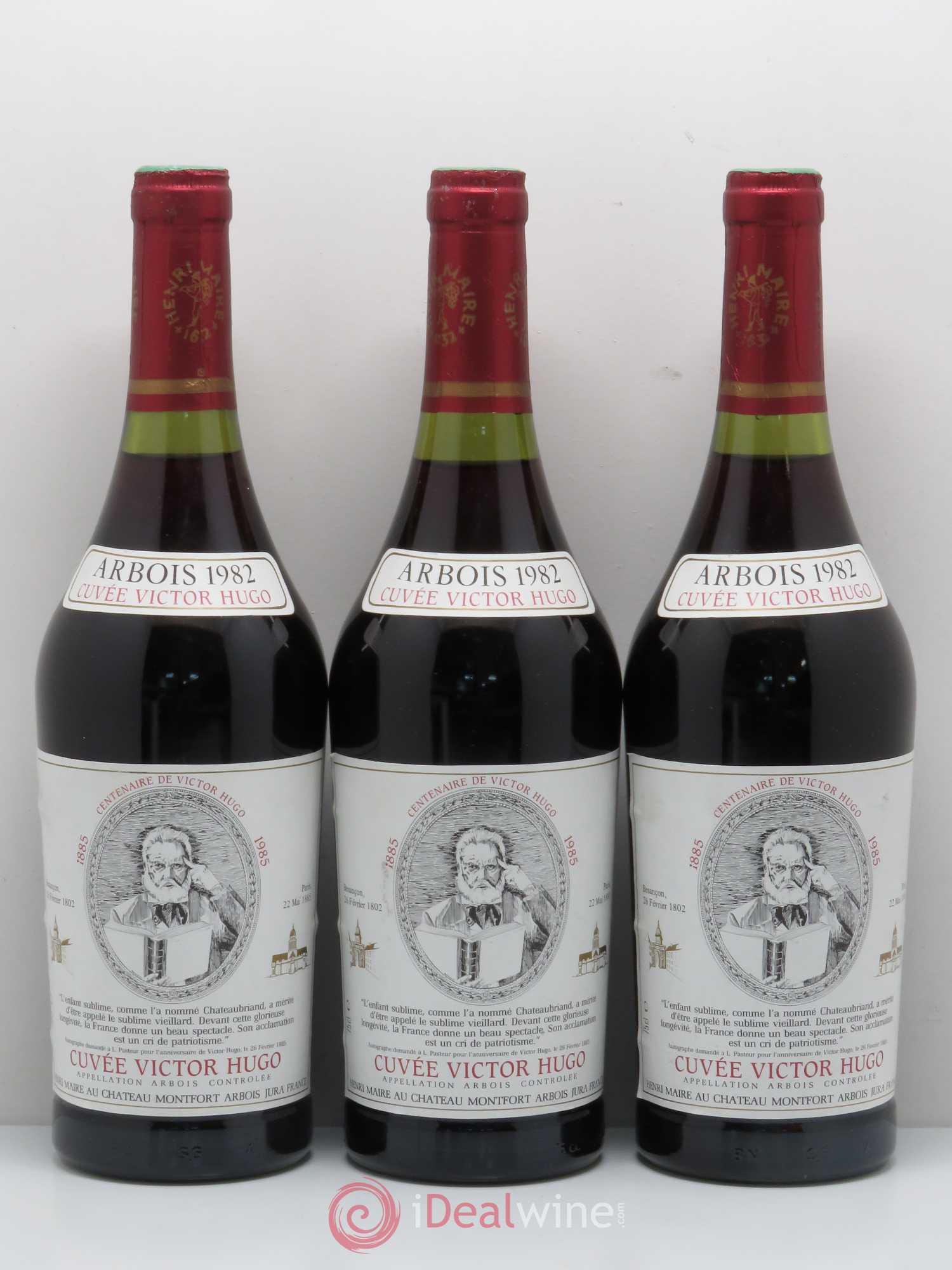 Arbois Victor Hugo Henri Maire 1982 - Posten von 3 Flaschen - 0