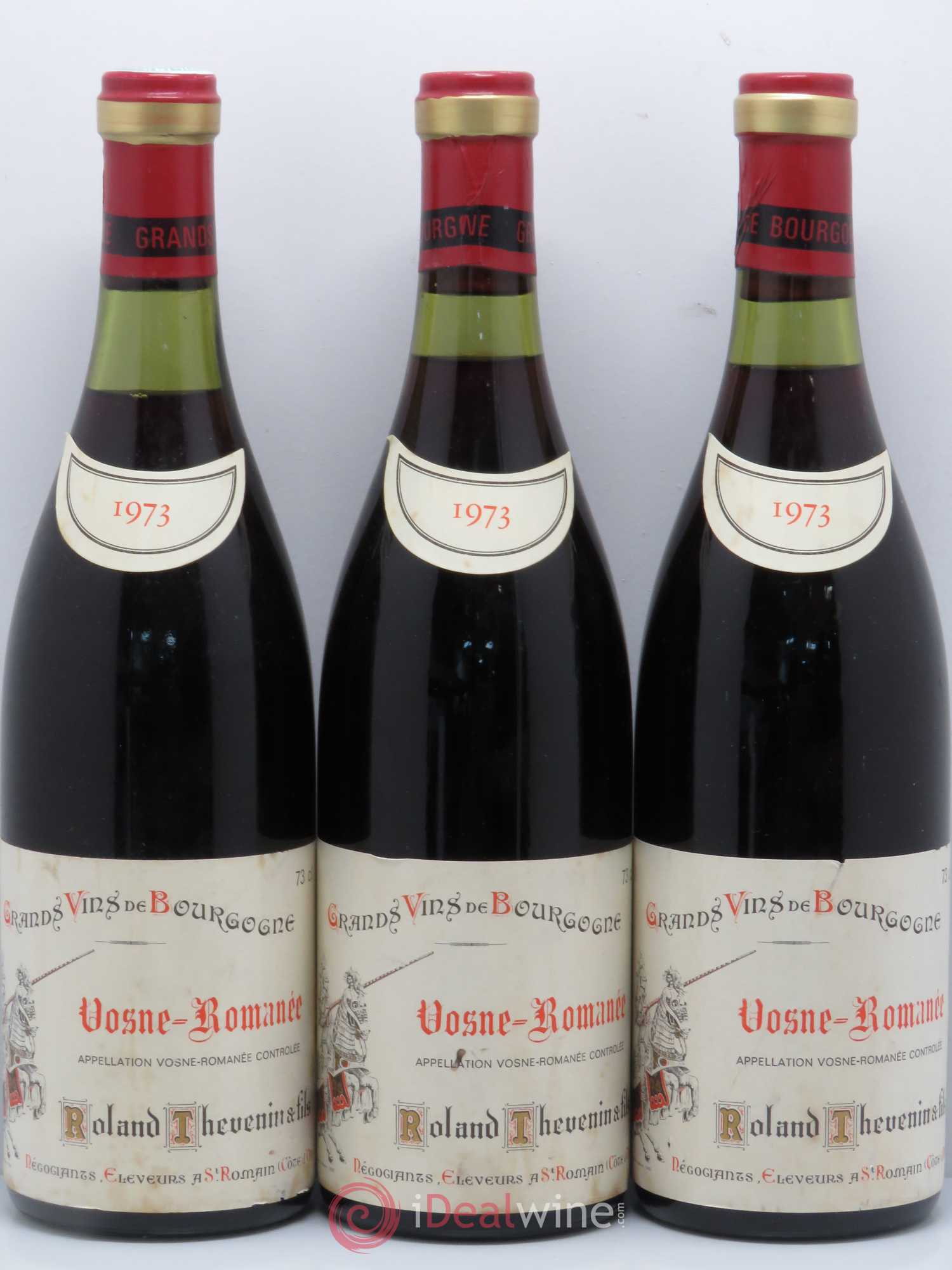 Vosne-Romanée Roland Thevenin & fils 1973 - Lot de 3 bouteilles - 0