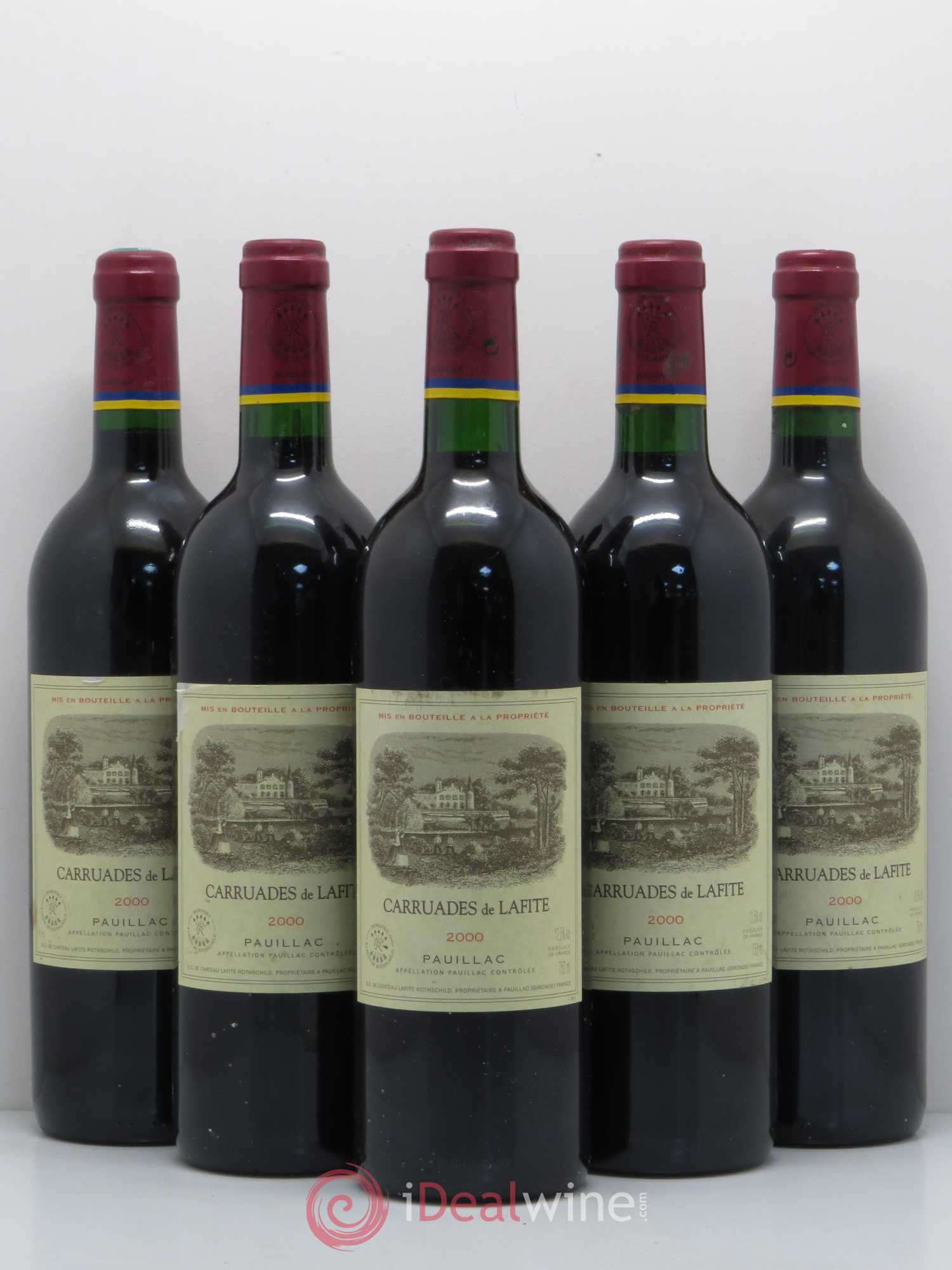 Carruades de Lafite Rothschild Second Vin 2000 - Lot de 5 bouteilles - 0