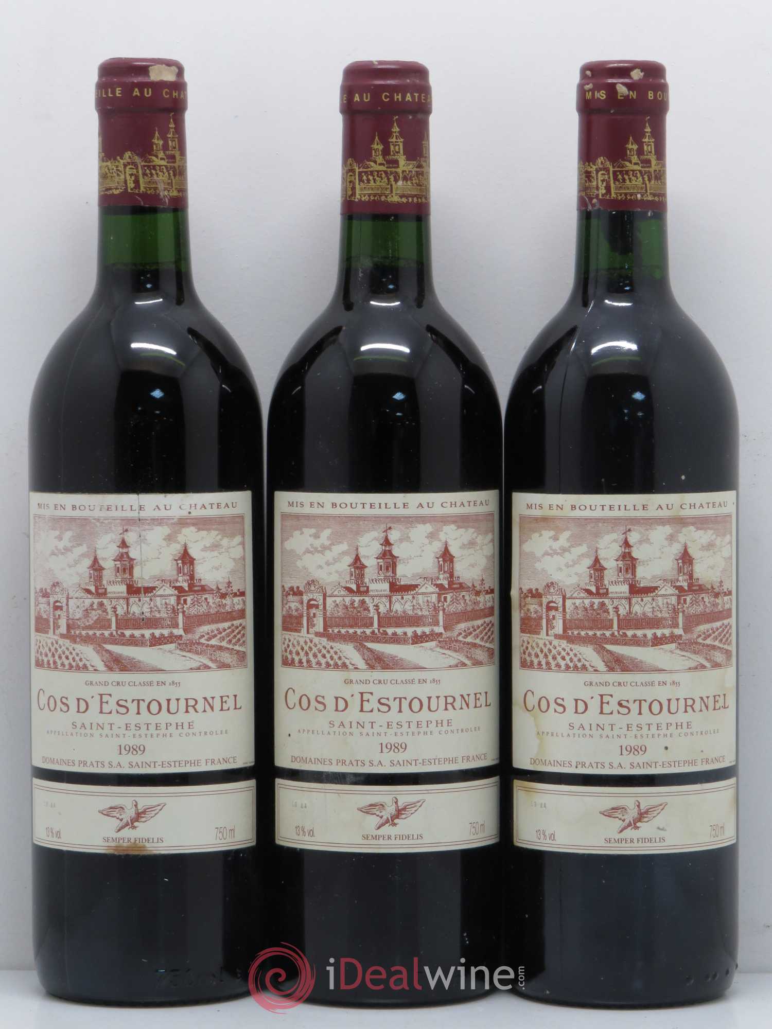 Cos d'Estournel 2ème Grand Cru Classé 1989 - Lot de 3 bouteilles - 0