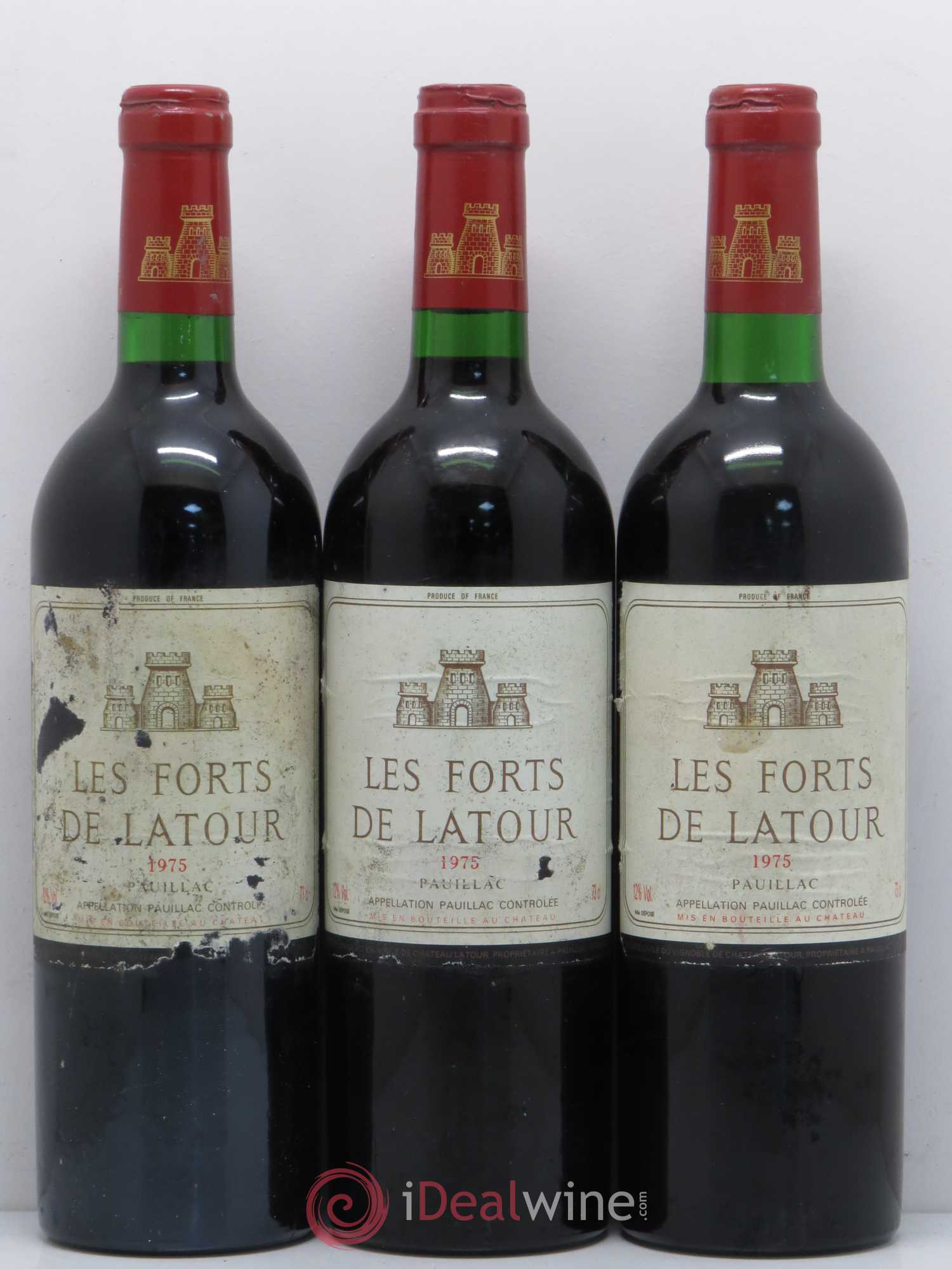 Les Forts de Latour Second Vin 1975 - Lot de 3 bouteilles - 0