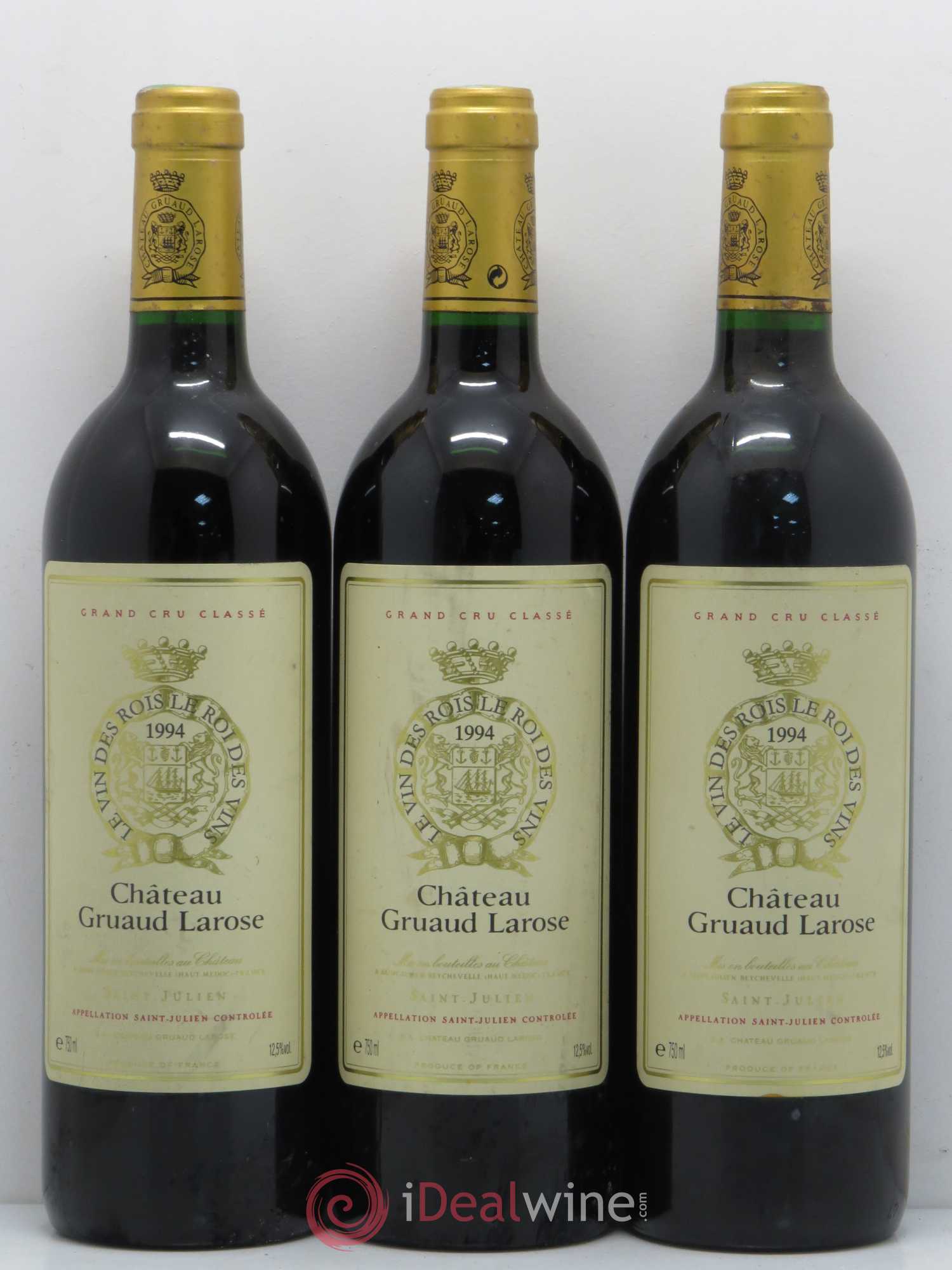 Château Gruaud Larose 2ème Grand Cru Classé 1994 - Lot de 3 bouteilles - 0
