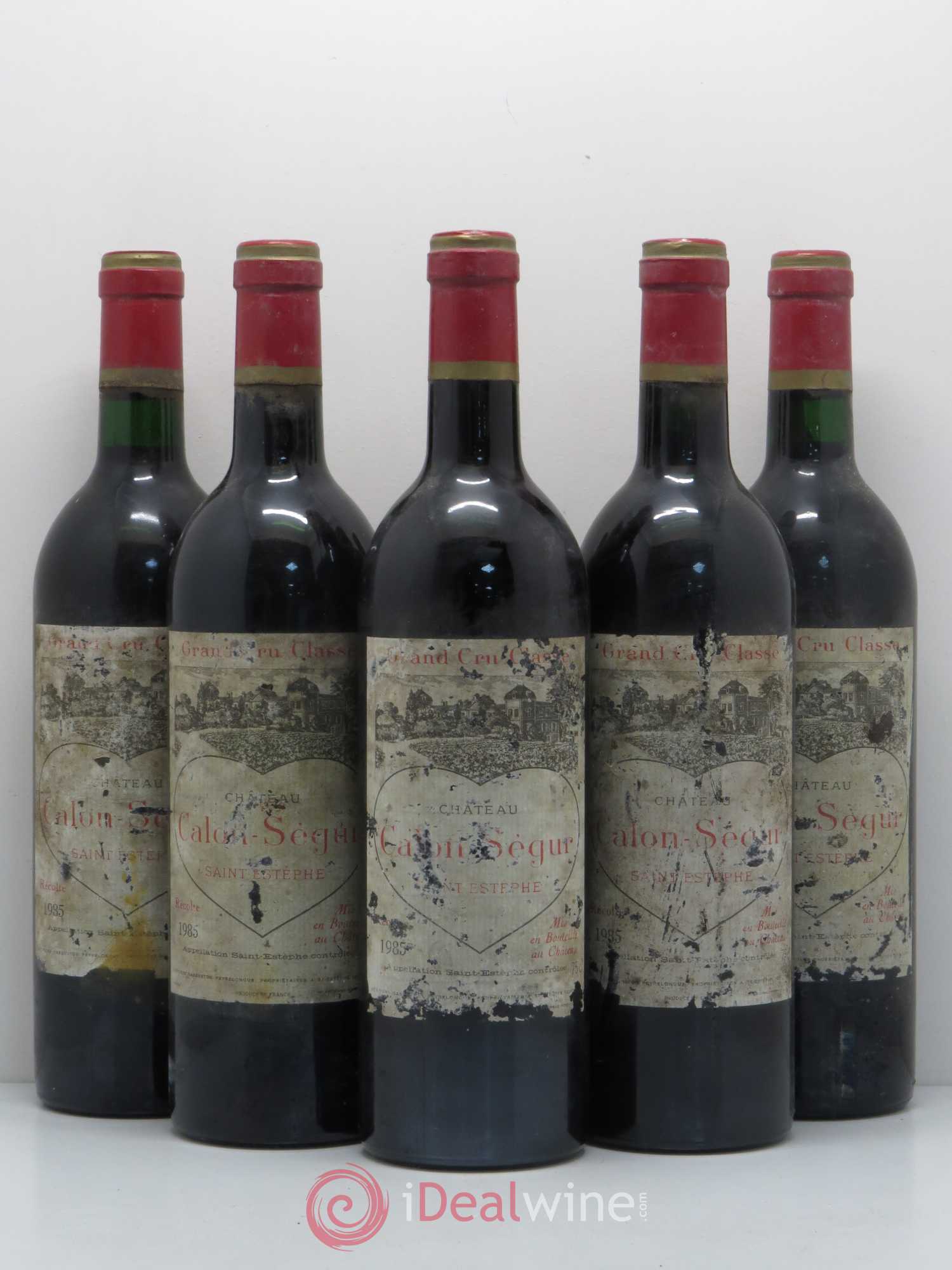 Château Calon Ségur 3ème Grand Cru Classé 1985 - Lot de 5 bouteilles - 0