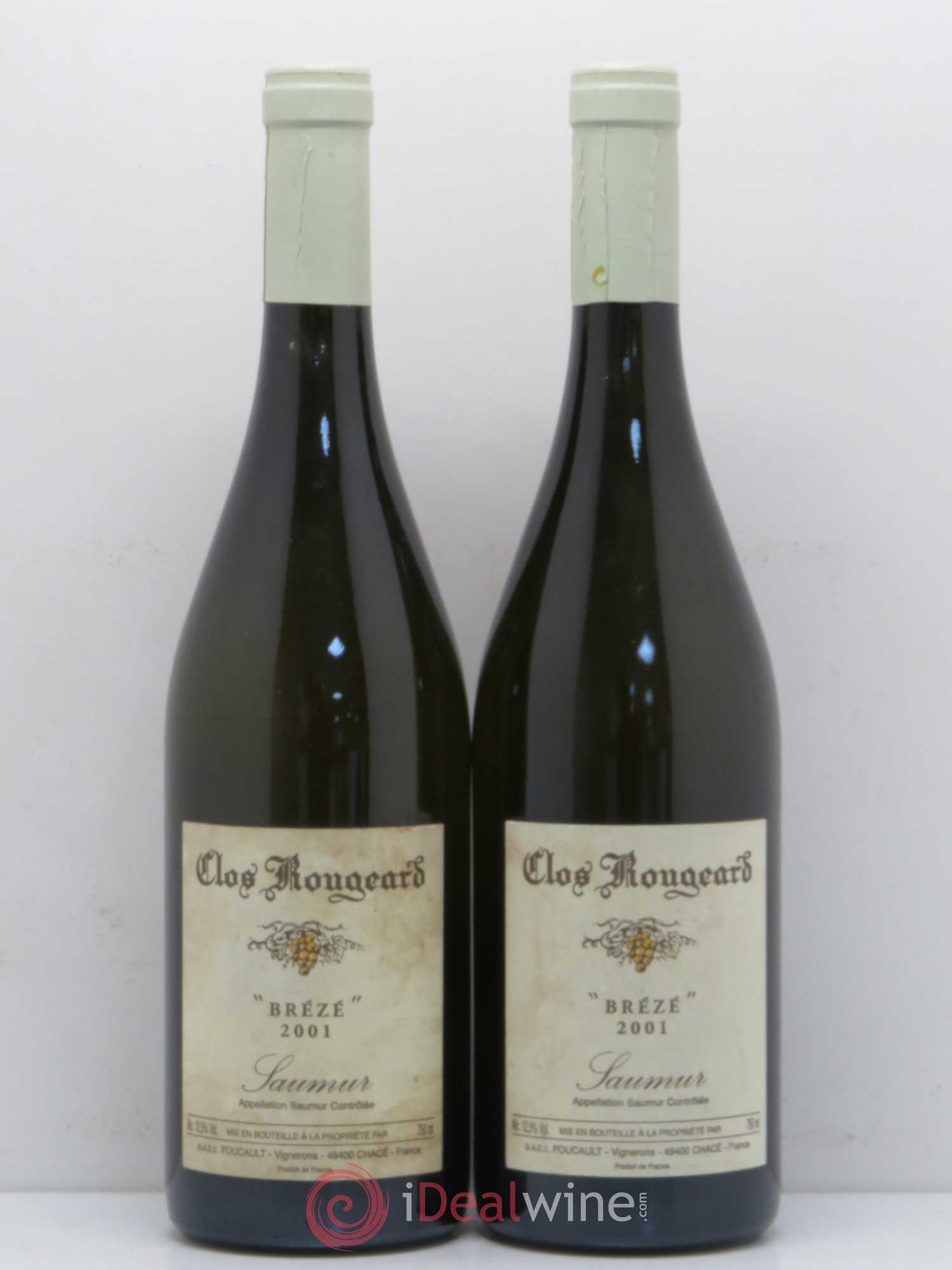 Saumur Brézé Clos Rougeard 2001 - Lot de 2 bouteilles - 0
