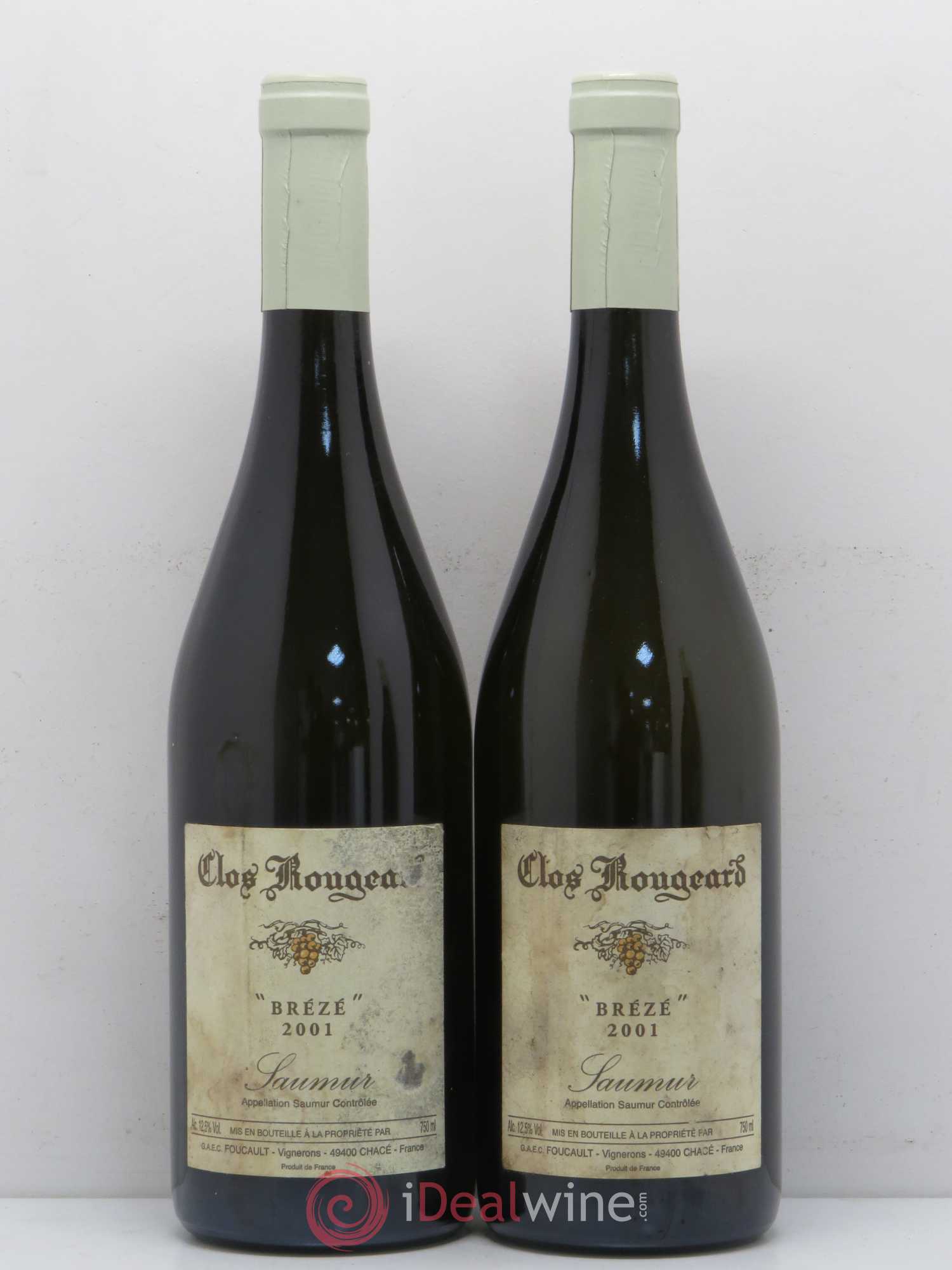 Saumur Brézé Clos Rougeard 2001 - Lot de 2 bouteilles - 0