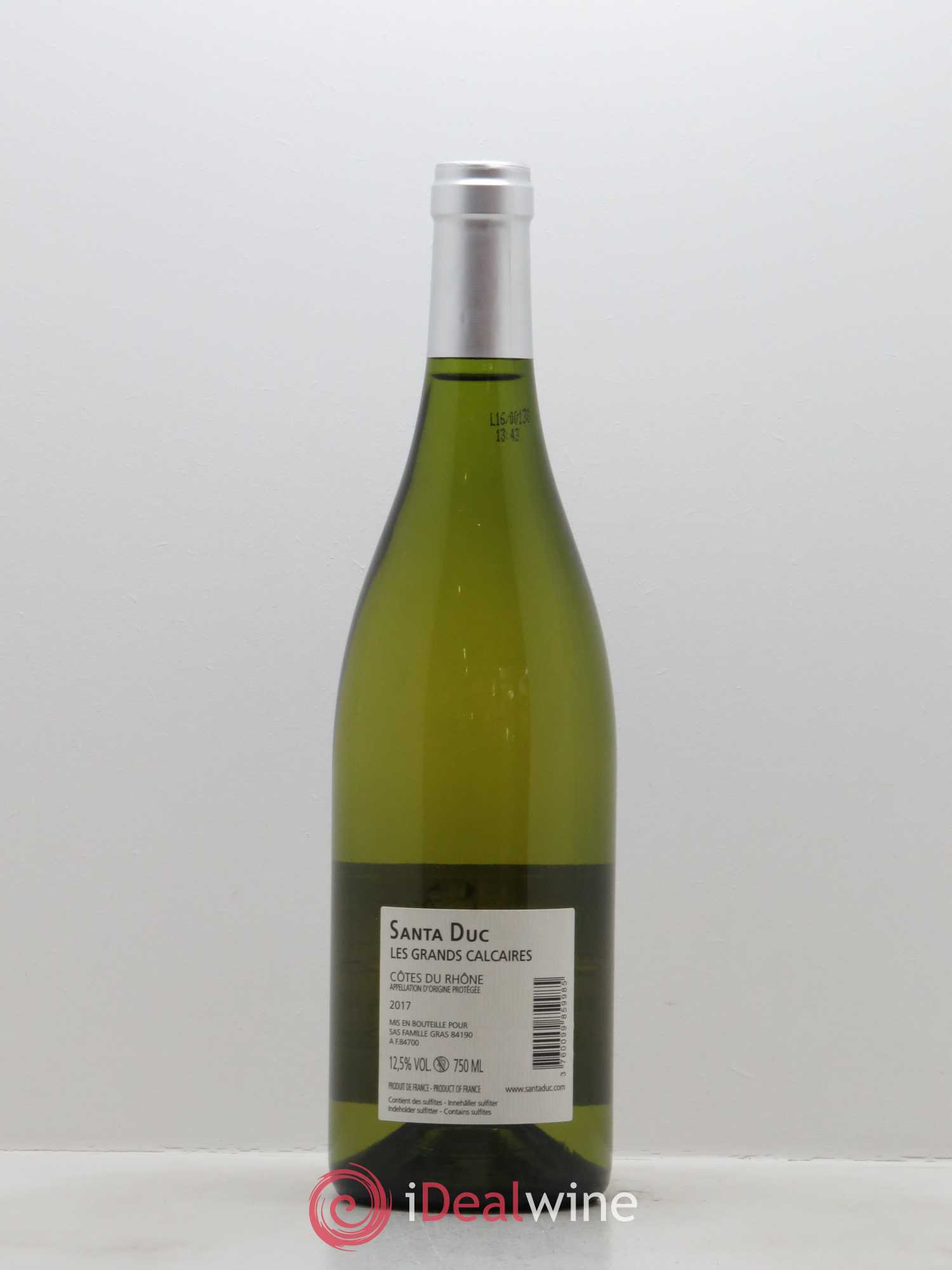 Côtes-du-Rhône Santa Duc (Domaine) Les Grands Calcaires Famille Gras 2017 - Lot de 1 bouteille - 1