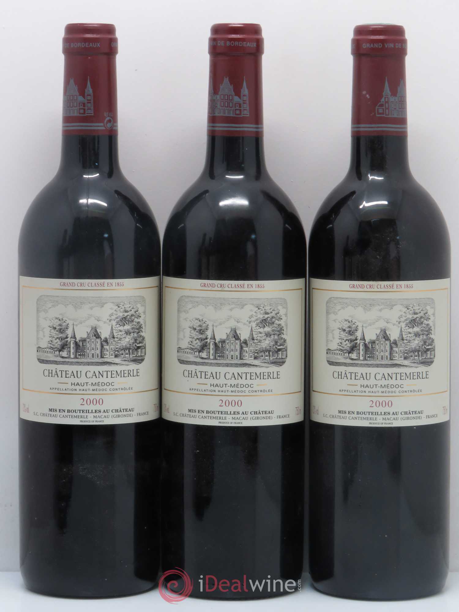 Château Cantemerle 5ème Grand Cru Classé 2000 - Lot de 6 bouteilles - 1