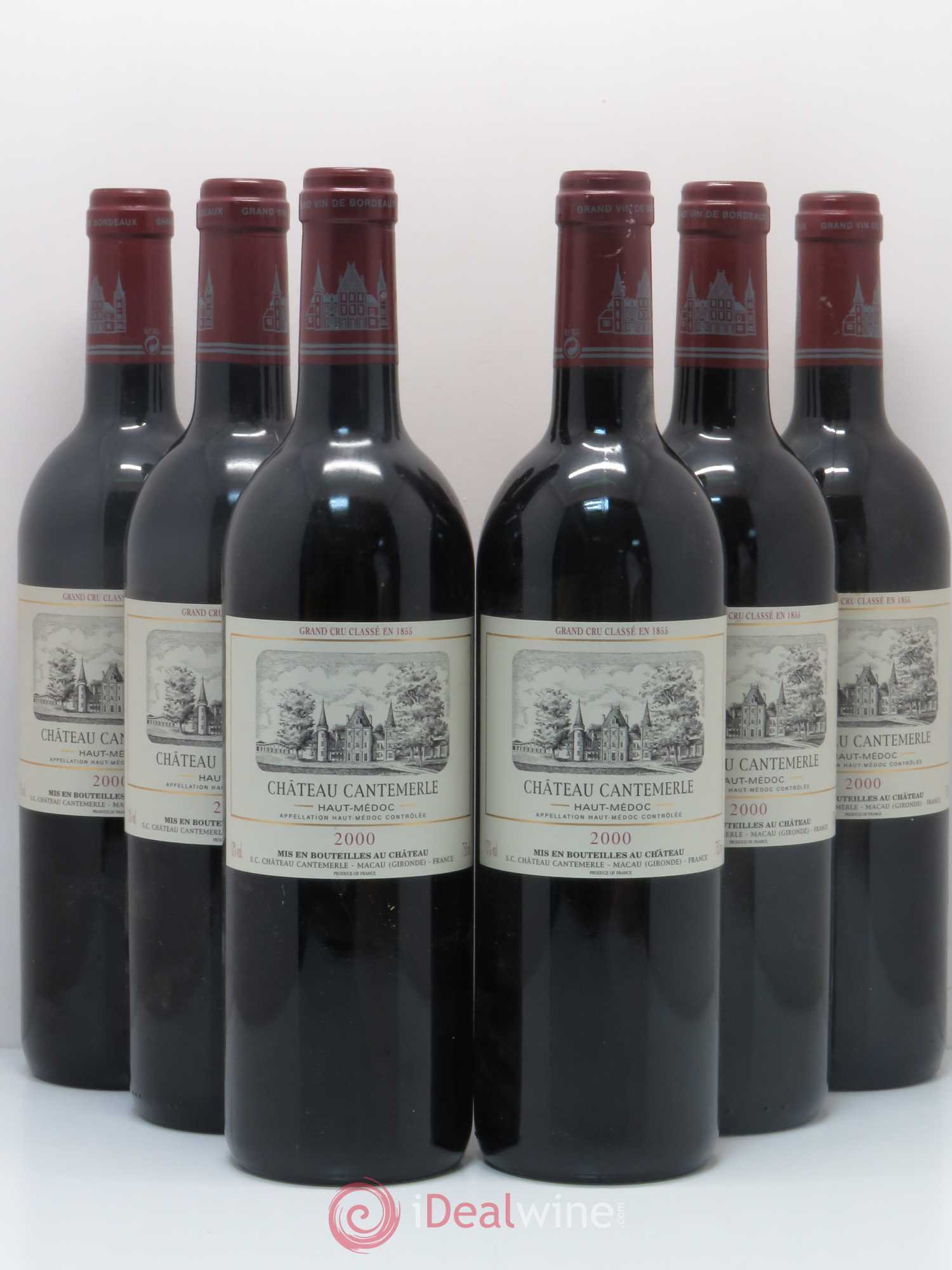 Château Cantemerle 5ème Grand Cru Classé 2000 - Lot de 6 bouteilles - 0