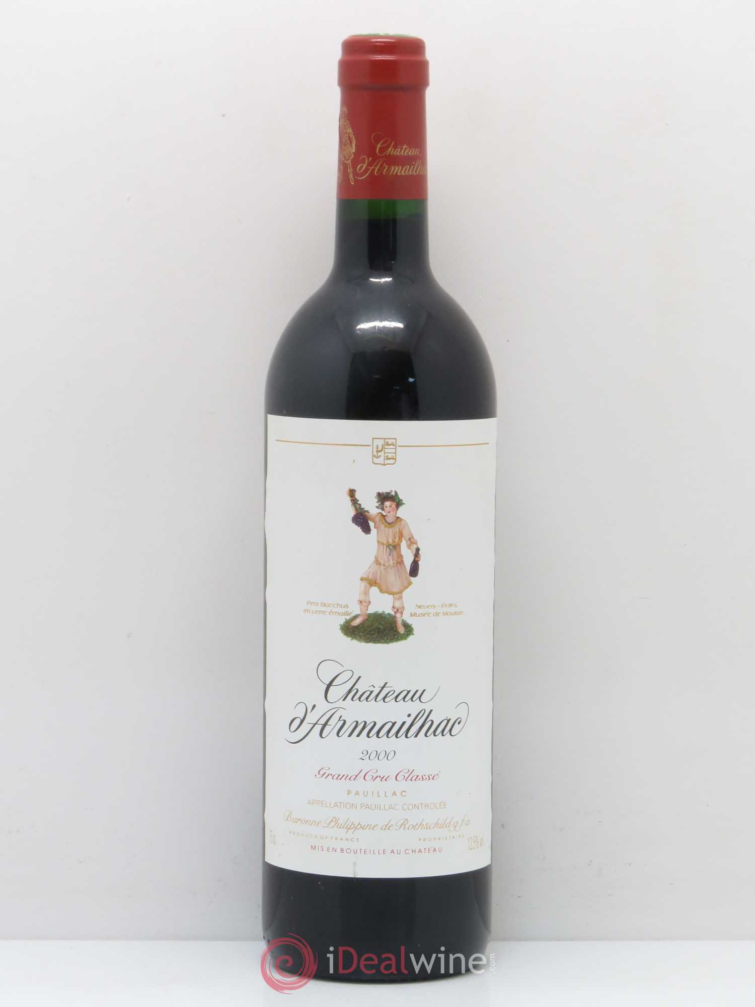 Château d' Armailhac - Mouton Baron(ne) Philippe 5ème Grand Cru Classé 2000 - Lot de 1 bouteille - 0