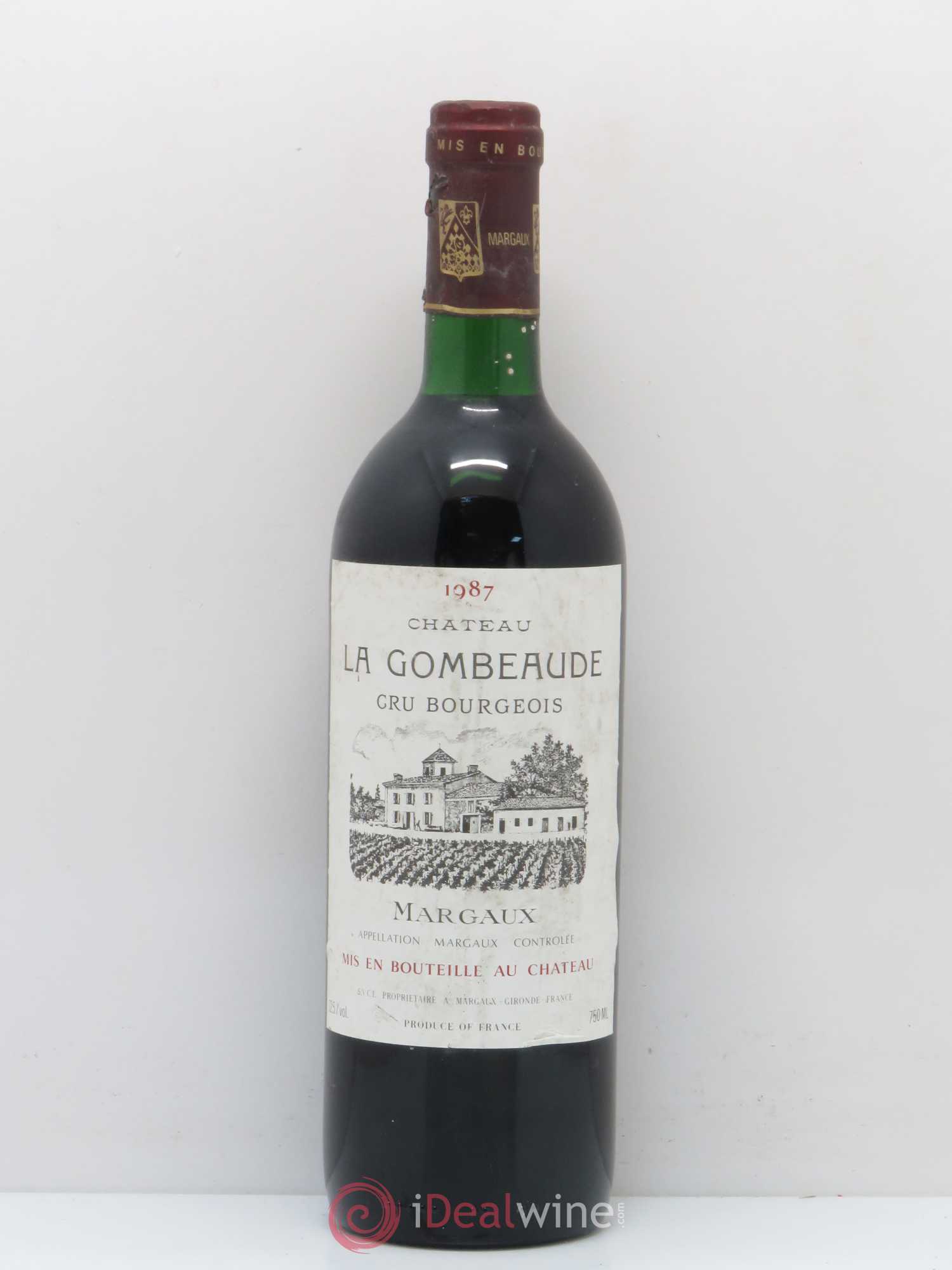 Bordeaux Château La Gombeaude cru bourgeois Margaux 1987 - Posten von 1 Flasche - 0