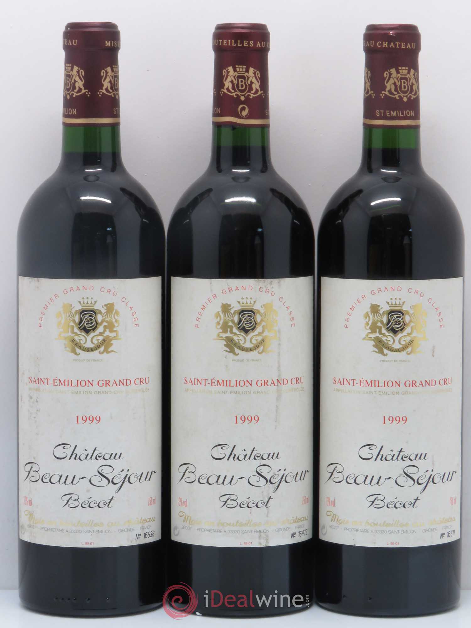 Château Beau-Séjour Bécot 1er Grand Cru Classé B 1999 - Lot de 6 bouteilles - 2
