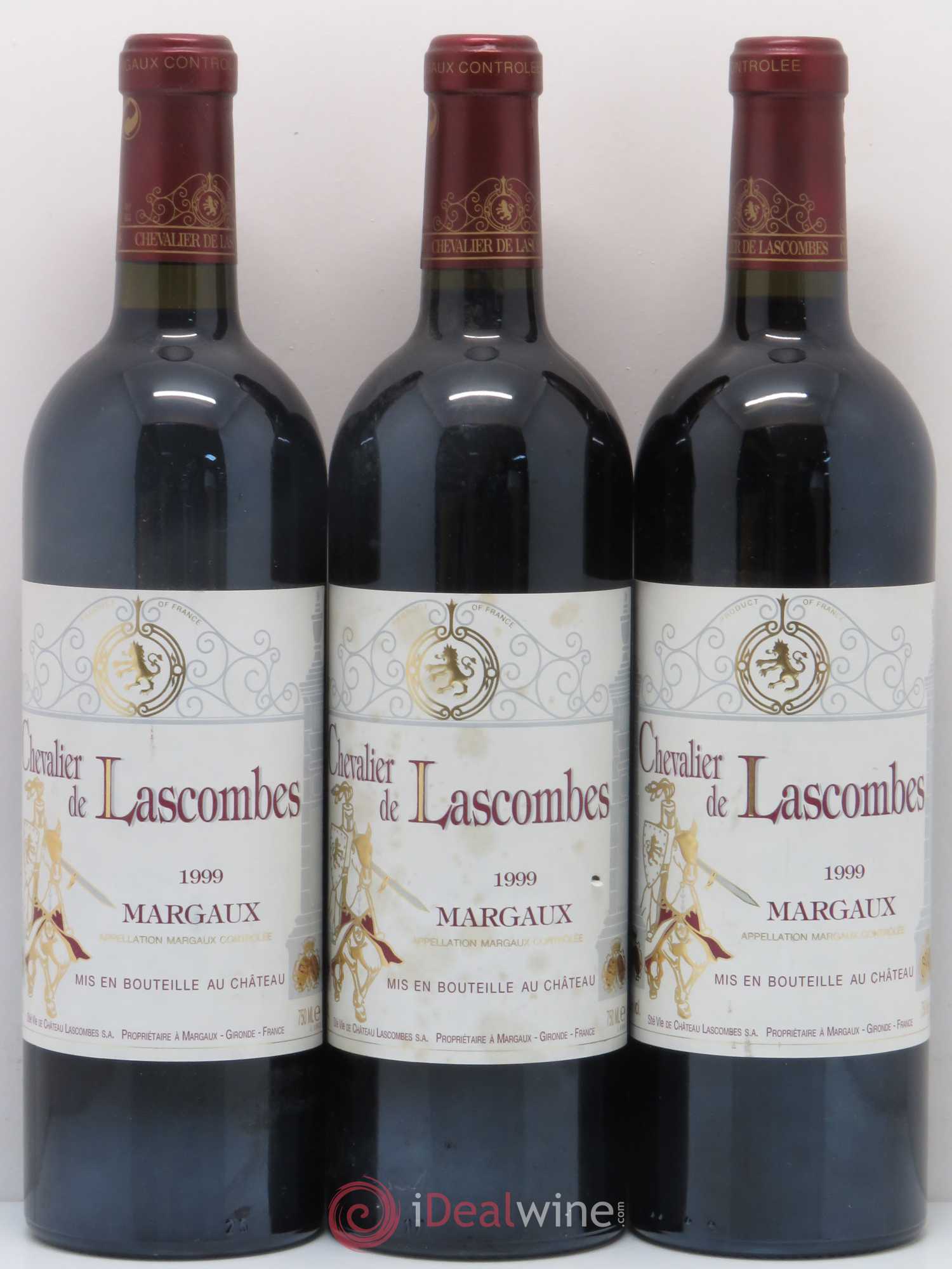 Chevalier de Lascombes Second Vin 1999 - Lot de 3 bouteilles - 0