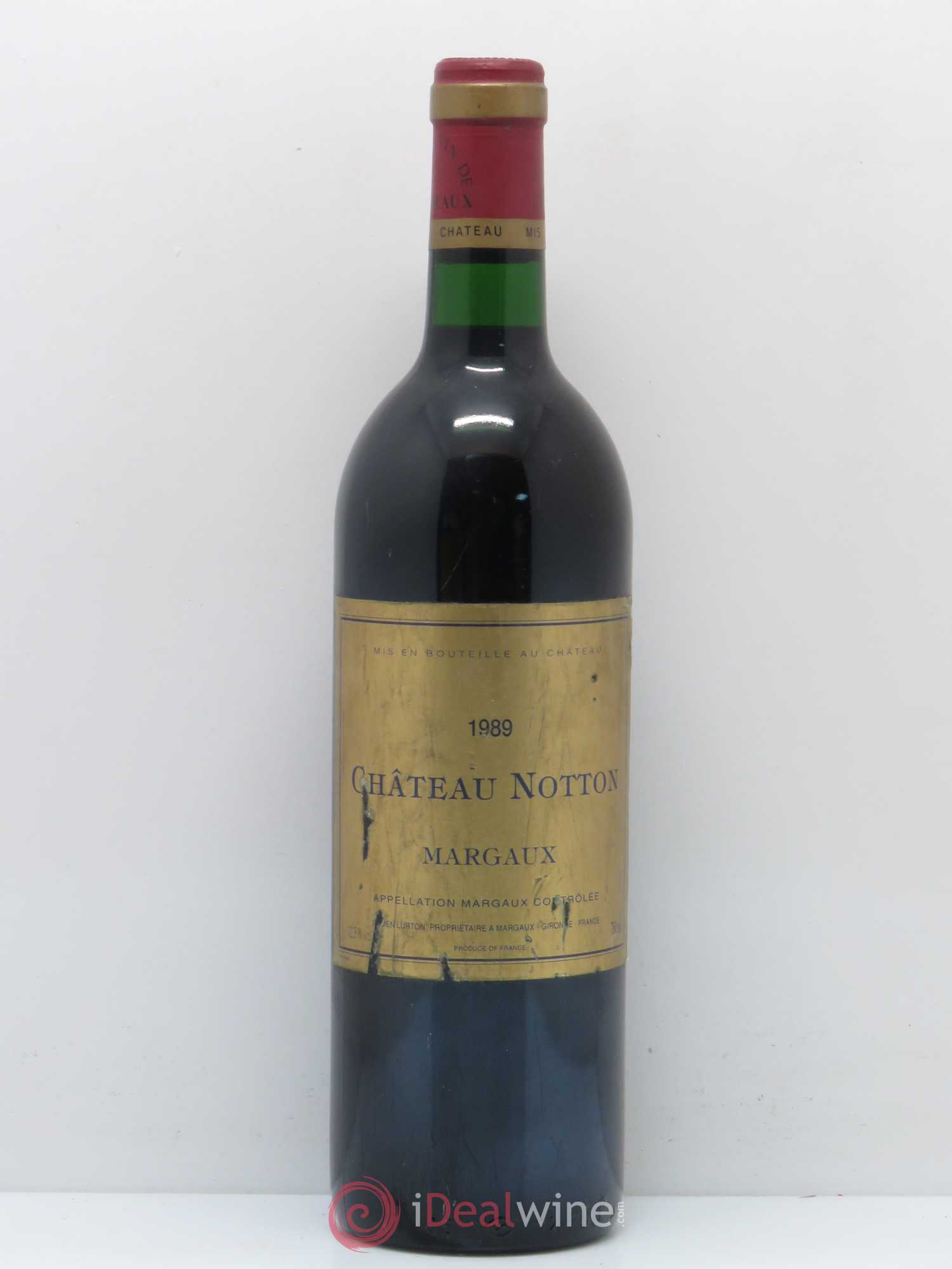 Bordeaux Château Notton Margaux 1989 - Posten von 1 Flasche - 0