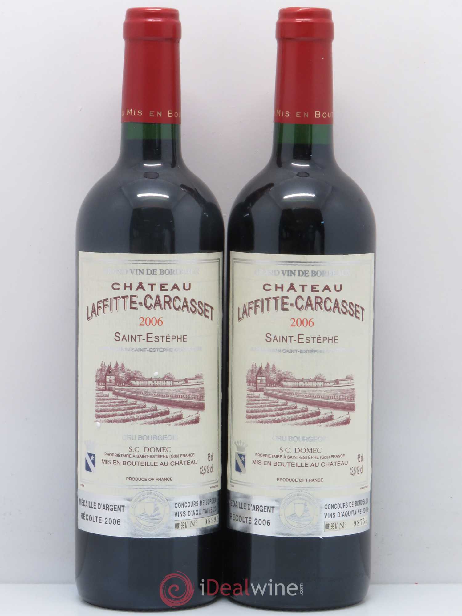 Château Laffitte Carcasset Cru Bourgeois (sans prix de réserve) 2006 - Lot de 2 bouteilles - 0
