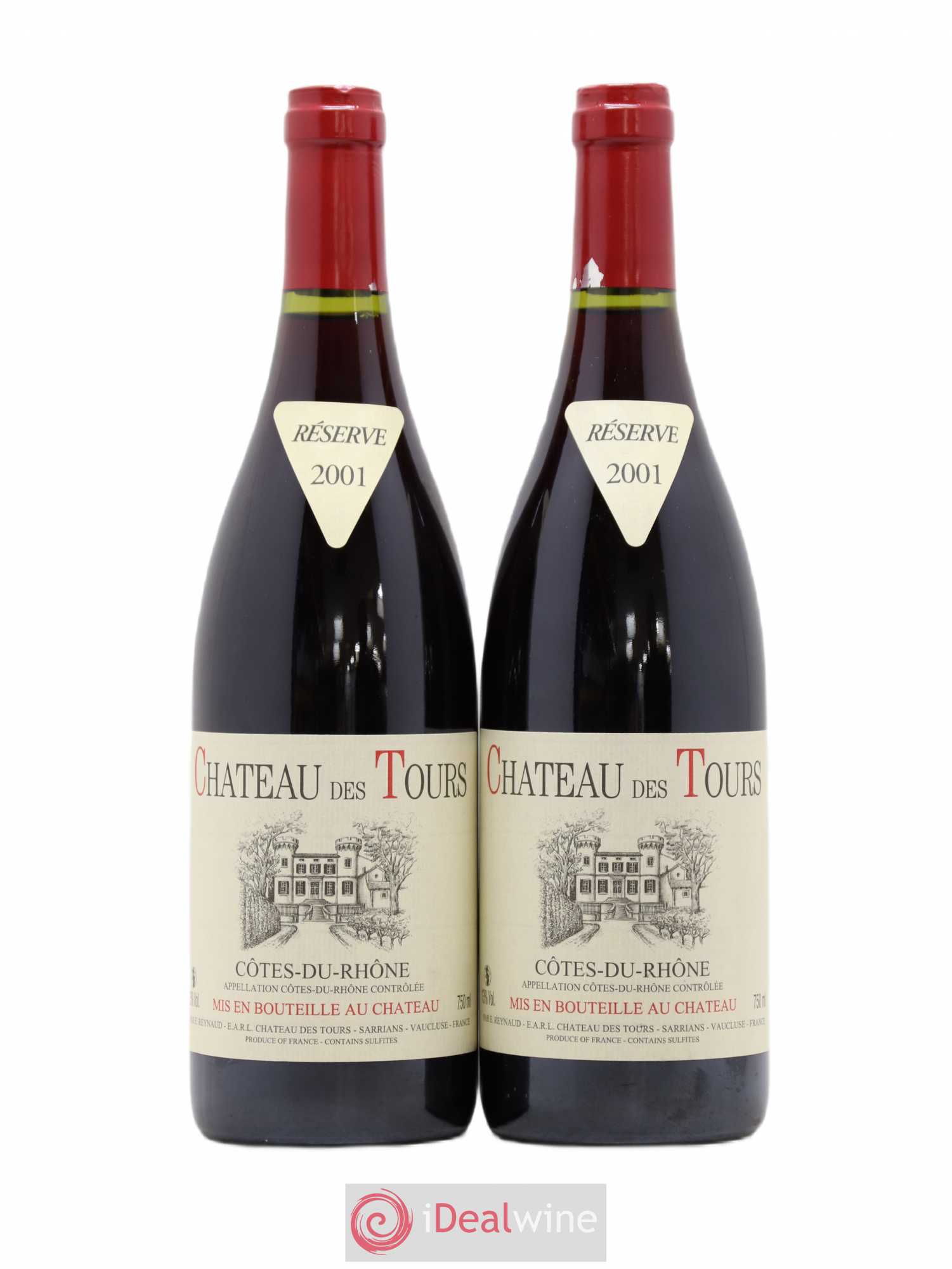 Côtes-du-Rhône Château des Tours Emmanuel Reynaud 2001 - Lot de 2 bouteilles - 0