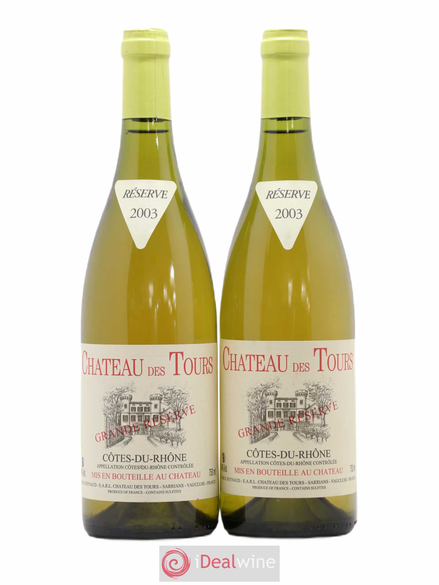 Côtes-du-Rhône Château des Tours Emmanuel Reynaud Grande Reserve 2003 - Posten von 2 Flaschen - 0