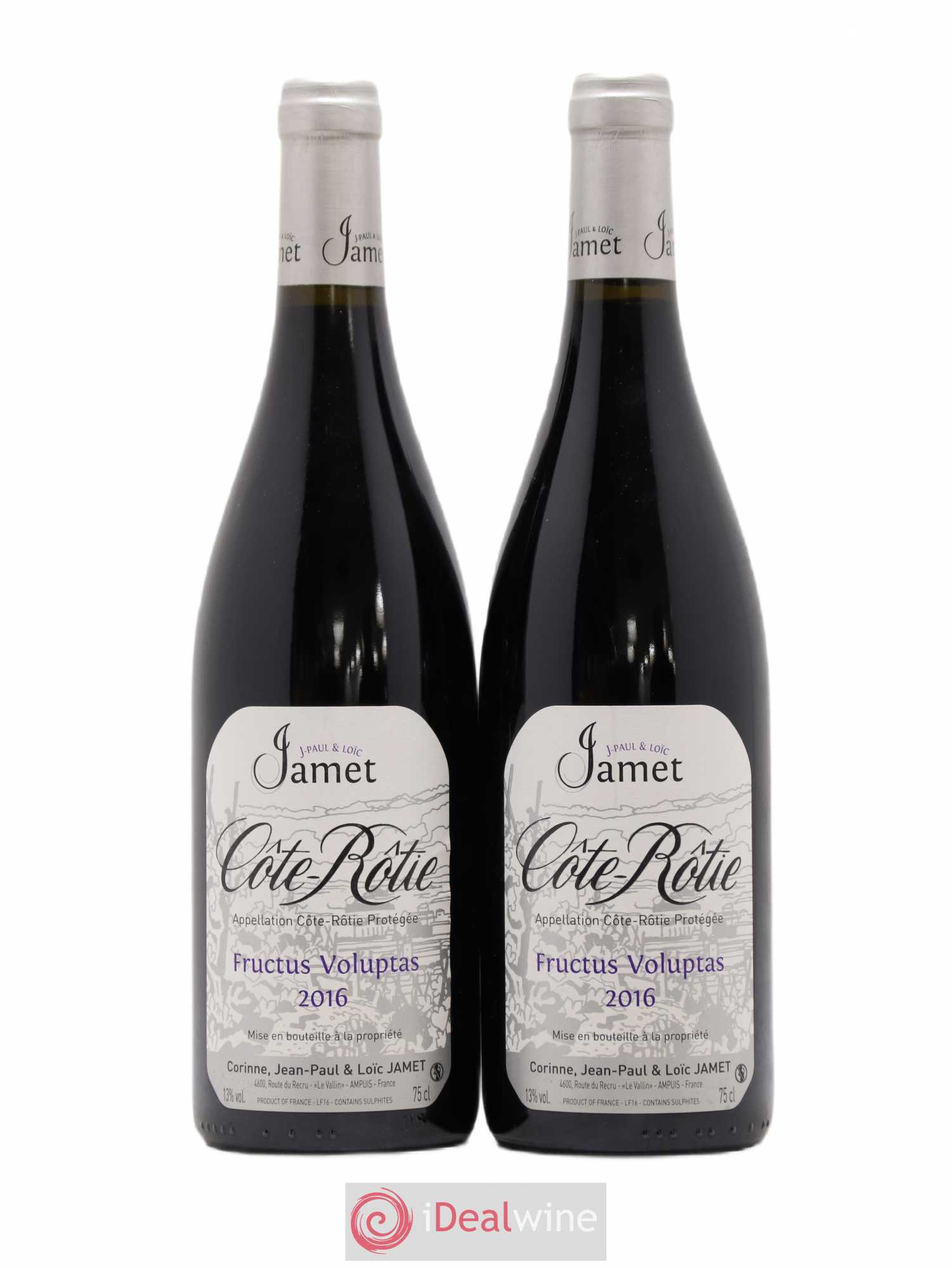 Côte-Rôtie Fructus Voluptas Jamet (Domaine) 2016 - Lot de 2 bouteilles - 0