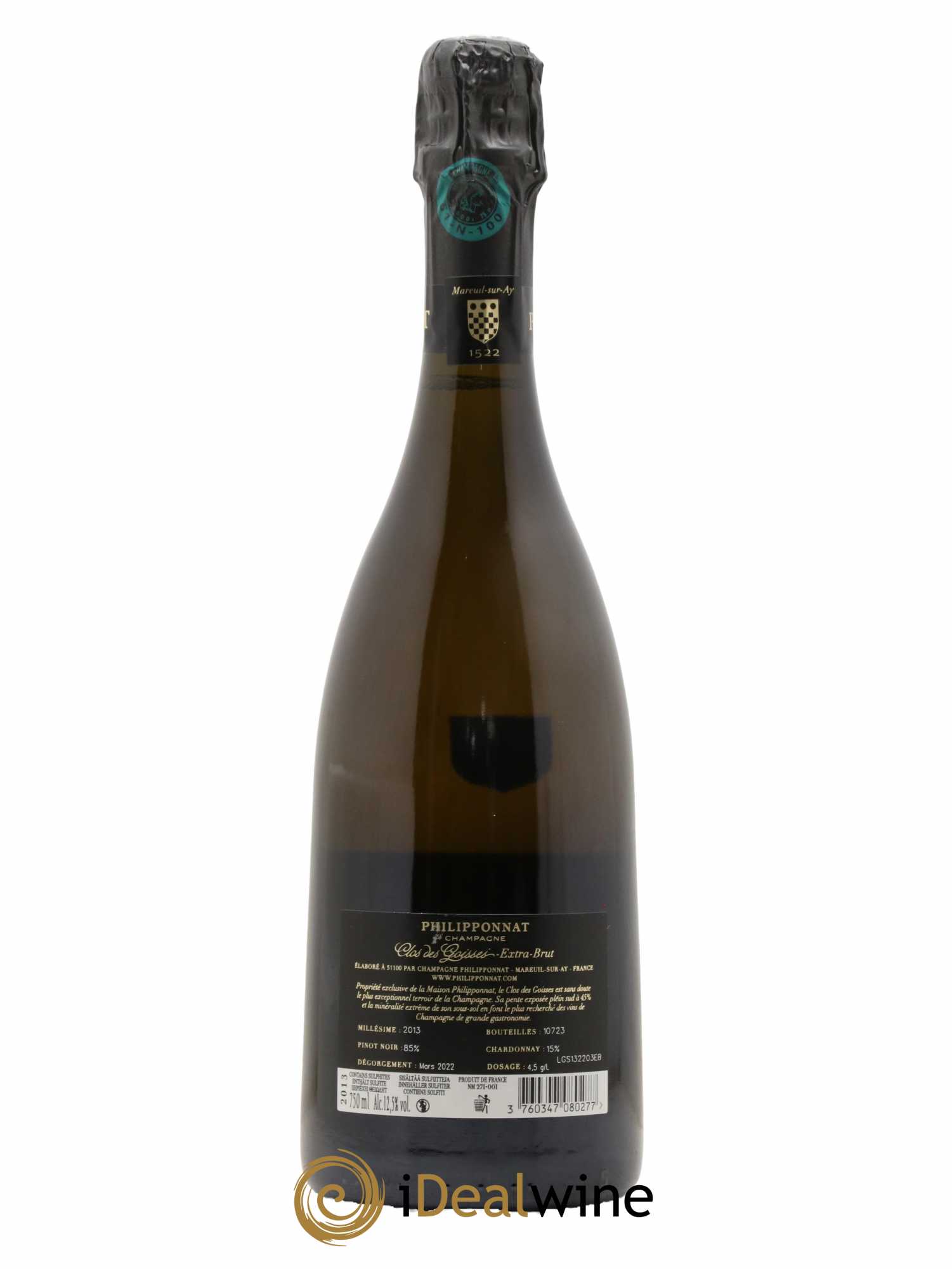 Clos des Goisses Philipponnat 2013 - Lot de 1 bouteille - 1