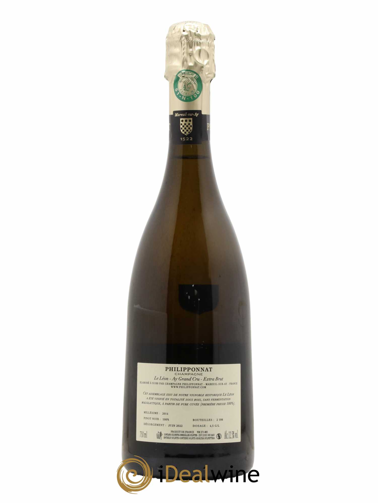 Le Léon Grand Cru Extra-Brut Philipponnat 2014 - Lot de 1 bouteille - 2