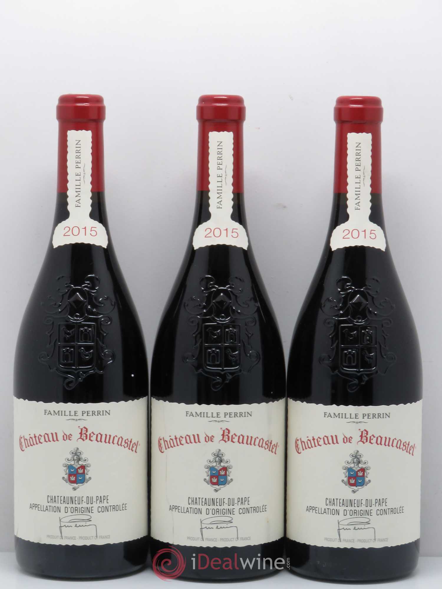 Châteauneuf-du-Pape Château de Beaucastel Famille Perrin 2015 - Lot de 3 bouteilles - 0