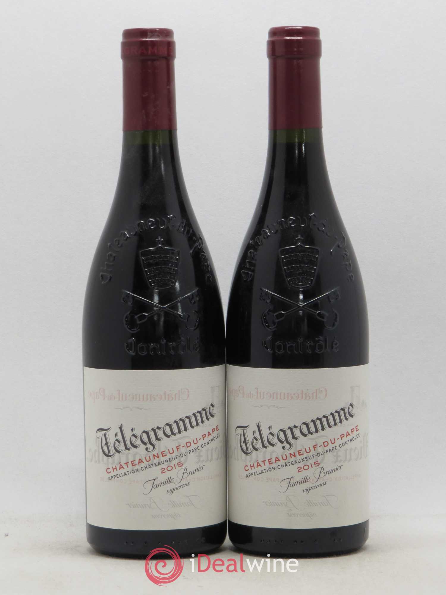 Châteauneuf-du-Pape Télégramme Vignobles Brunier 2015 - Lot de 2 bouteilles - 0
