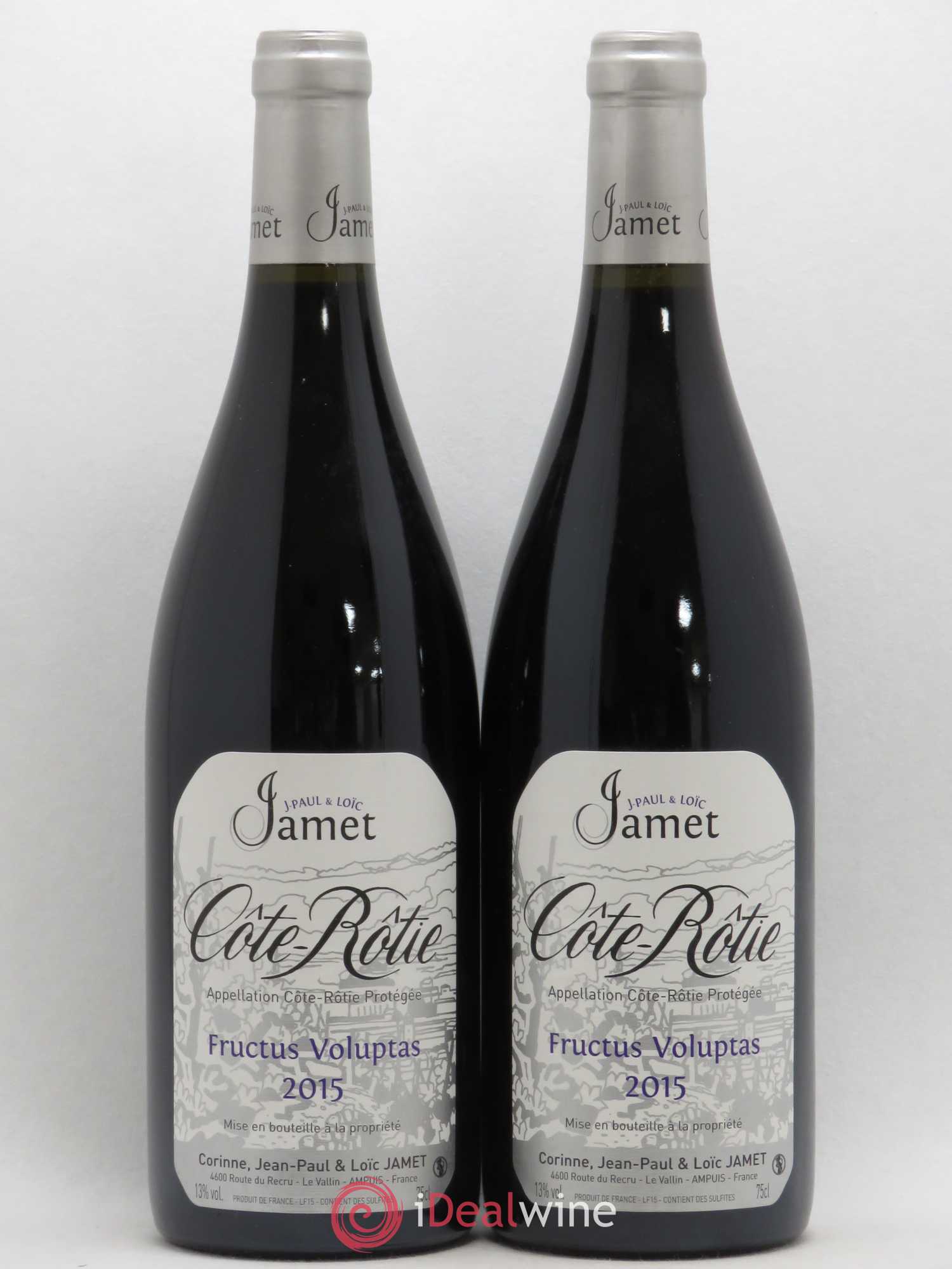 Côte-Rôtie Fructus Voluptas Jamet (Domaine) 2015 - Lot de 2 bouteilles - 0