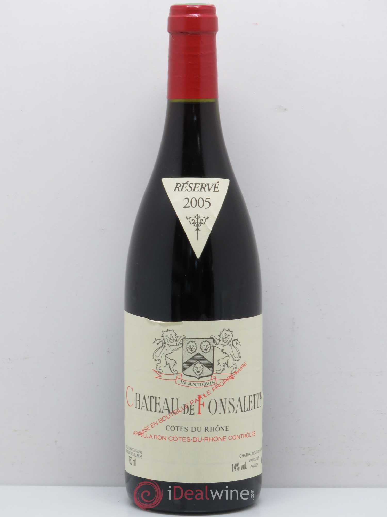 Côtes-du-Rhône Château de Fonsalette Emmanuel Reynaud 2005 - Lot de 1 bouteille - 0