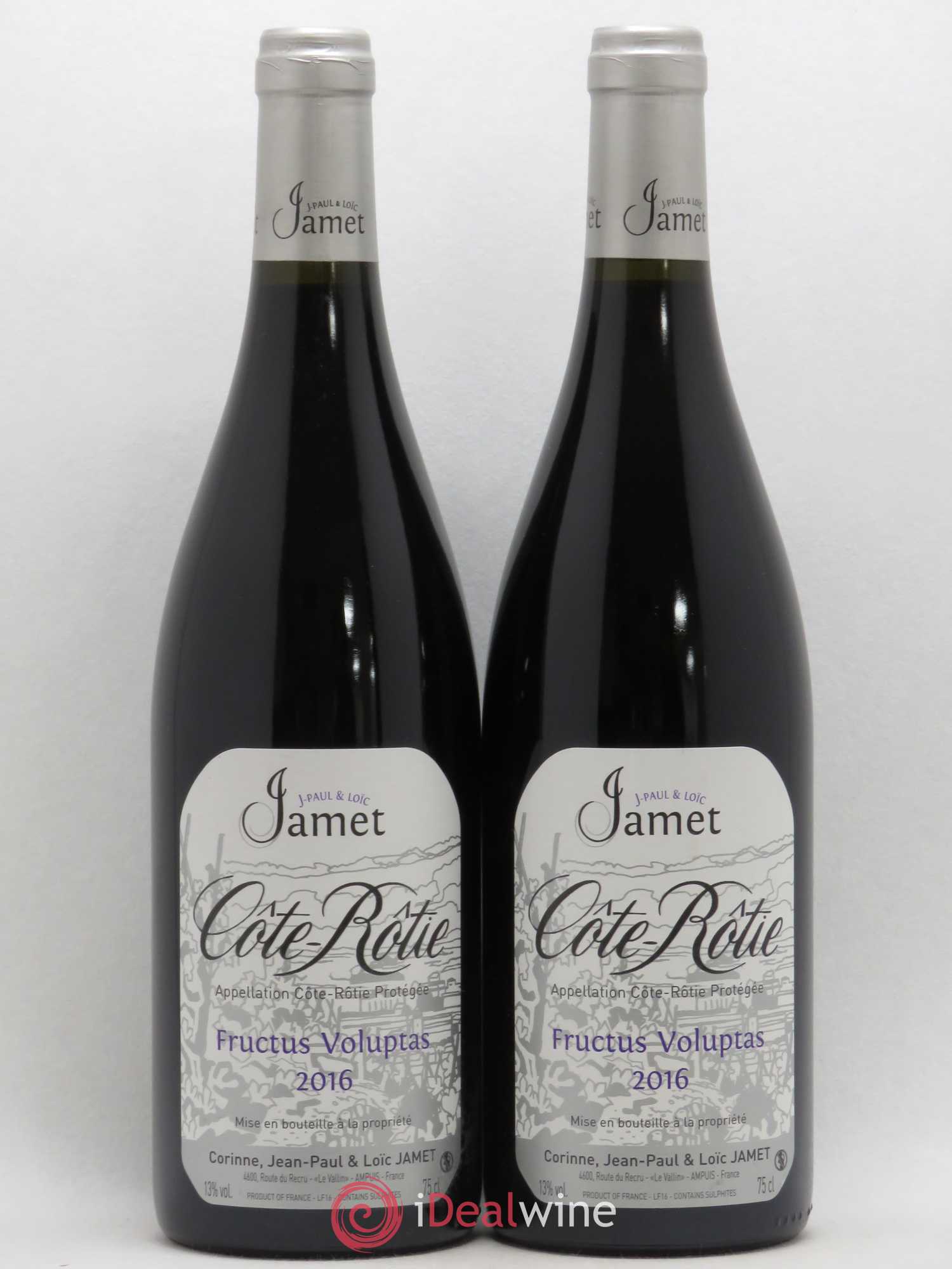 Côte-Rôtie Fructus Voluptas Jamet (Domaine) 2016 - Lot de 2 bouteilles - 0