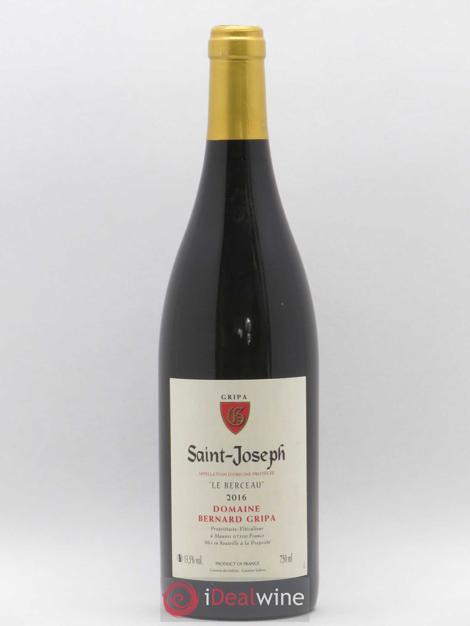 Saint-Joseph Le Berceau Bernard Gripa (Domaine) 2016 - Lot de 1 bouteille - 0