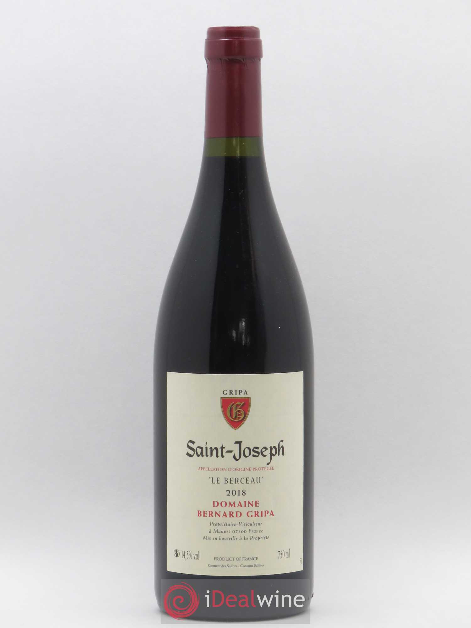Saint-Joseph Le Berceau Bernard Gripa (Domaine) 2018 - Lot de 1 bouteille - 0