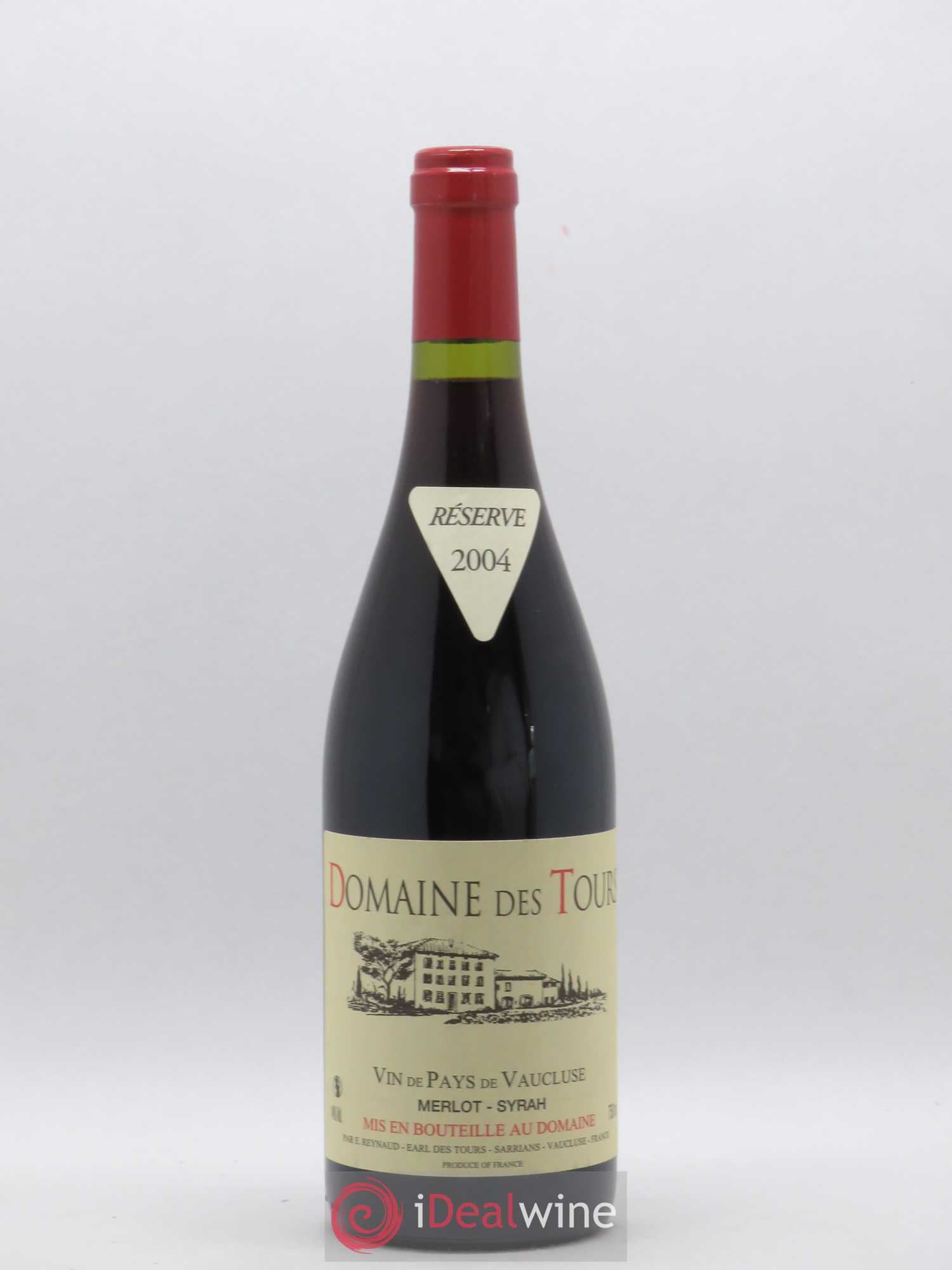 Vaucluse Domaine des Tours Merlot-Syrah Emmanuel Reynaud 2004 - Lot de 1 bouteille - 0