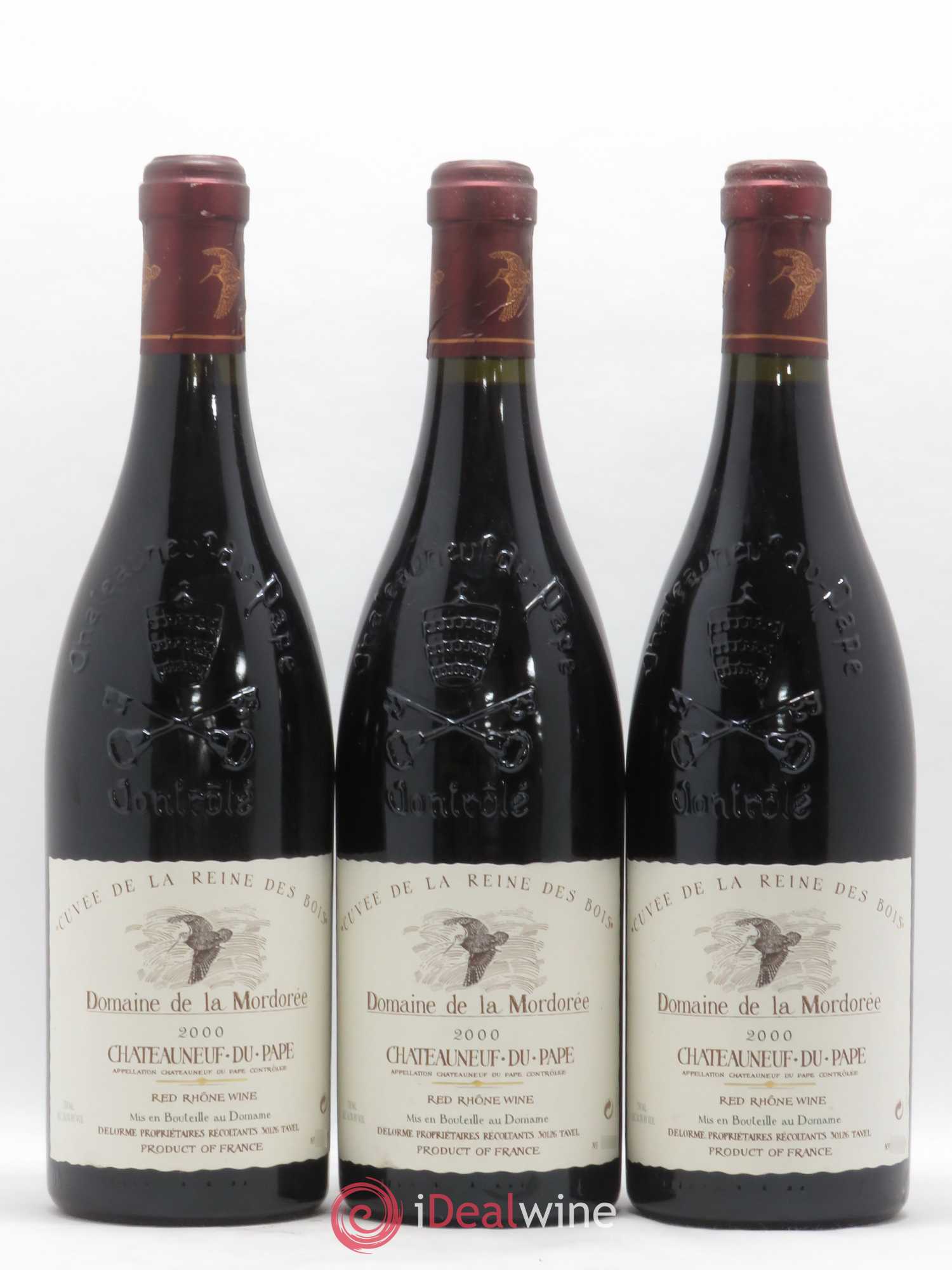 Châteauneuf-du-Pape Cuvée de la Reine des Bois La Mordorée (Domaine de) 2000 - Lot de 3 bouteilles - 0