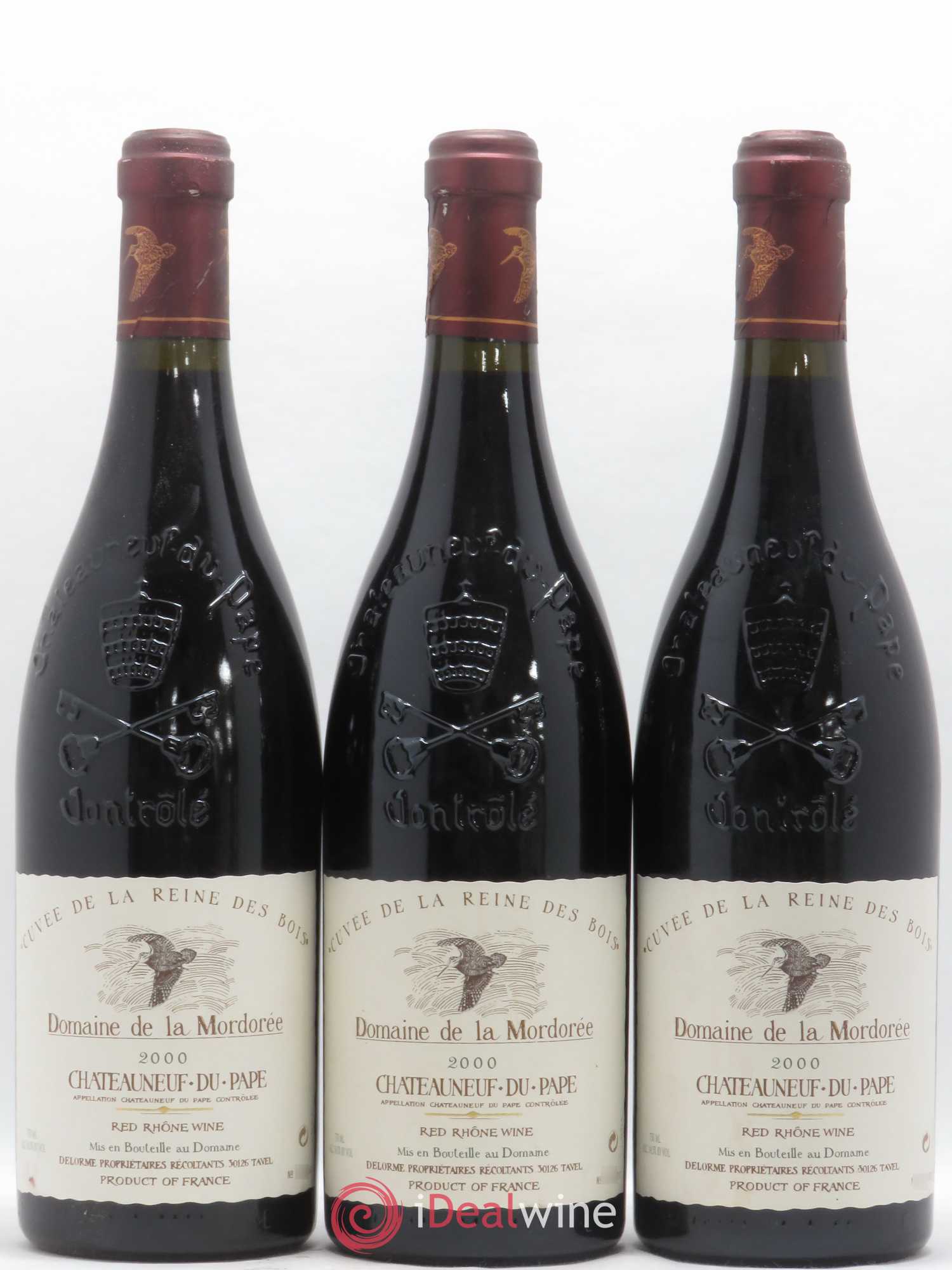 Châteauneuf-du-Pape Cuvée de la Reine des Bois La Mordorée (Domaine de) 2000 - Lot de 3 bouteilles - 0