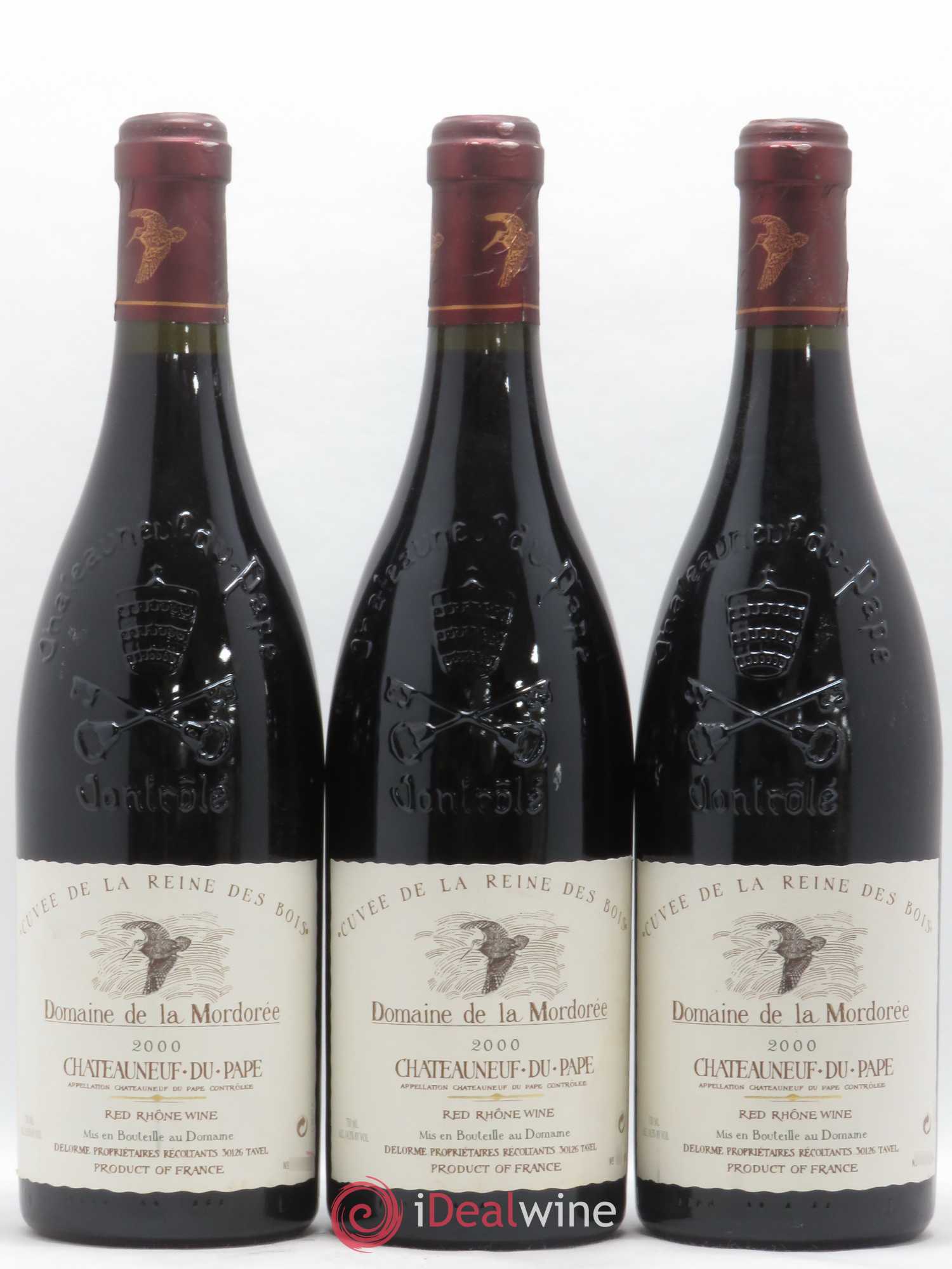 Châteauneuf-du-Pape Cuvée de la Reine des Bois La Mordorée (Domaine de) 2000 - Lot de 3 bouteilles - 0