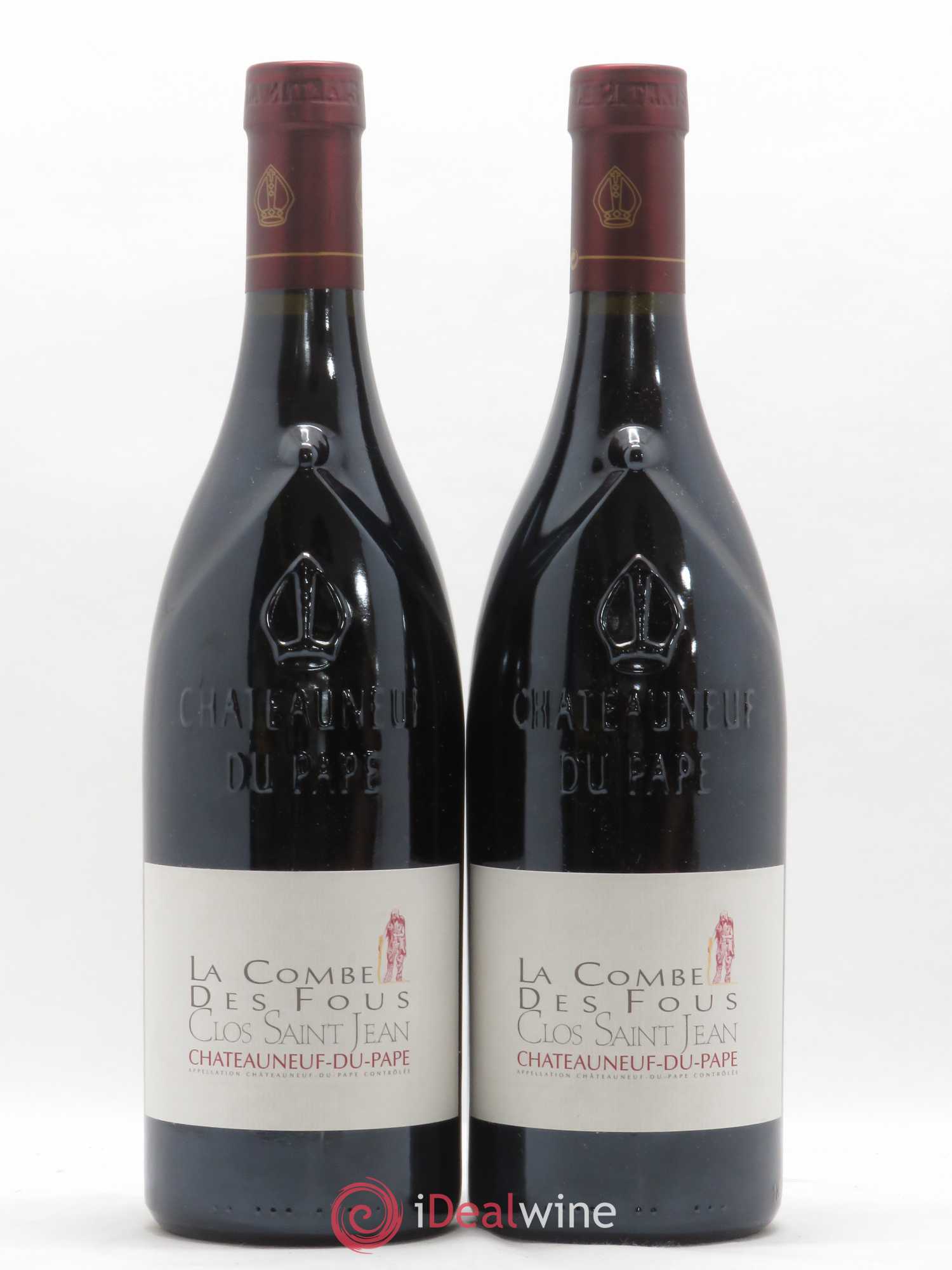Châteauneuf-du-Pape Clos Saint-Jean La Combe des Fous Pascal et Vincent Maurel 2007 - Lot de 2 bouteilles - 0